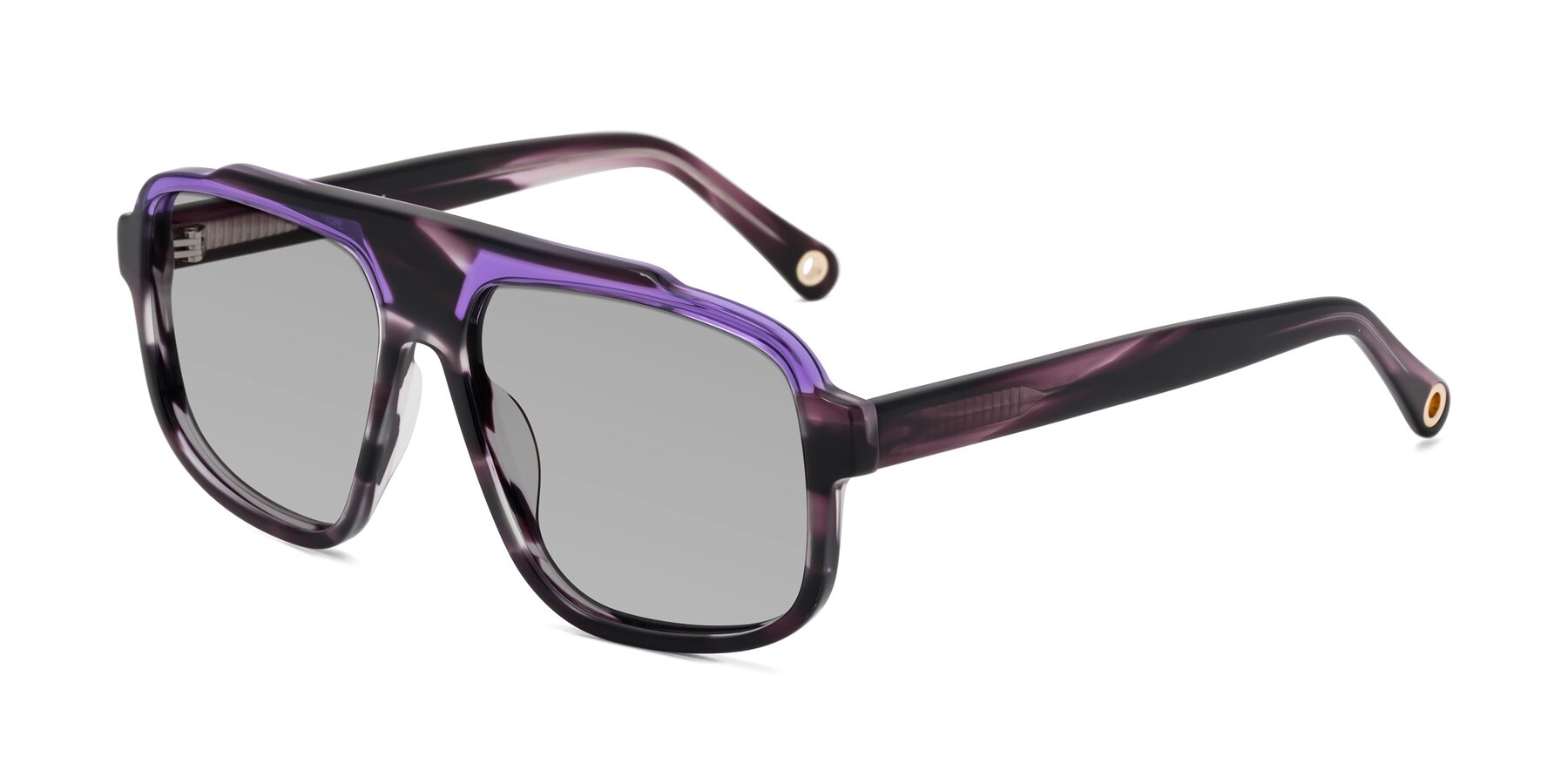 Angle of kong in Twilight Striped with Light Gray Tinted Lenses