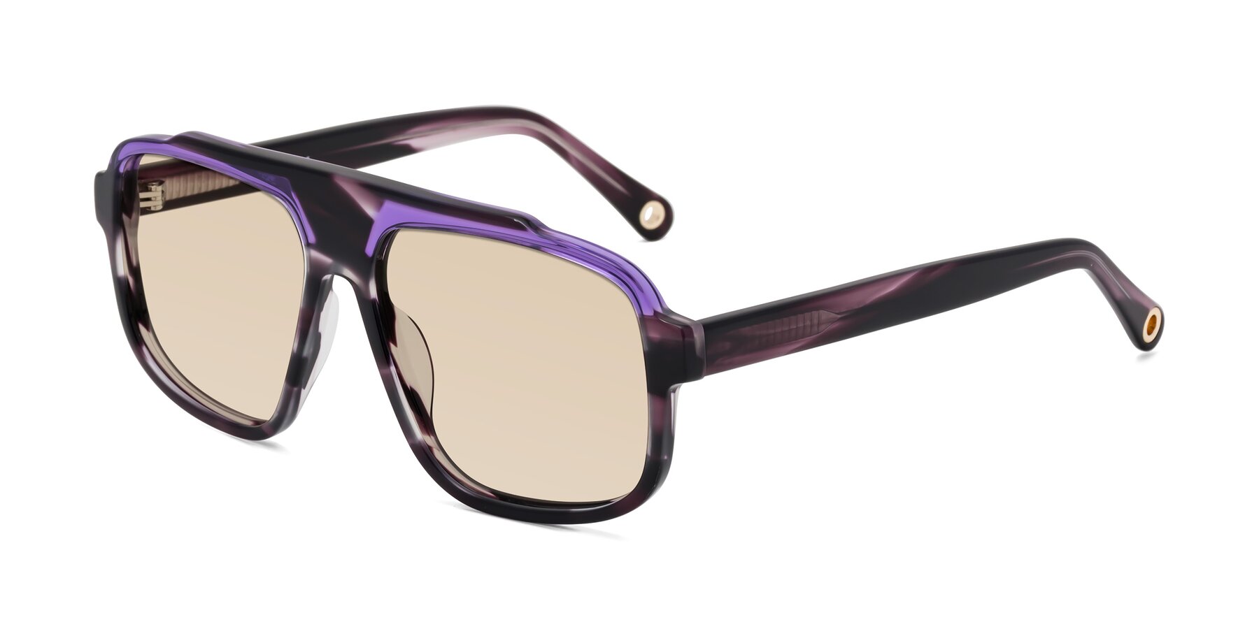 Angle of kong in Twilight Striped with Light Brown Tinted Lenses