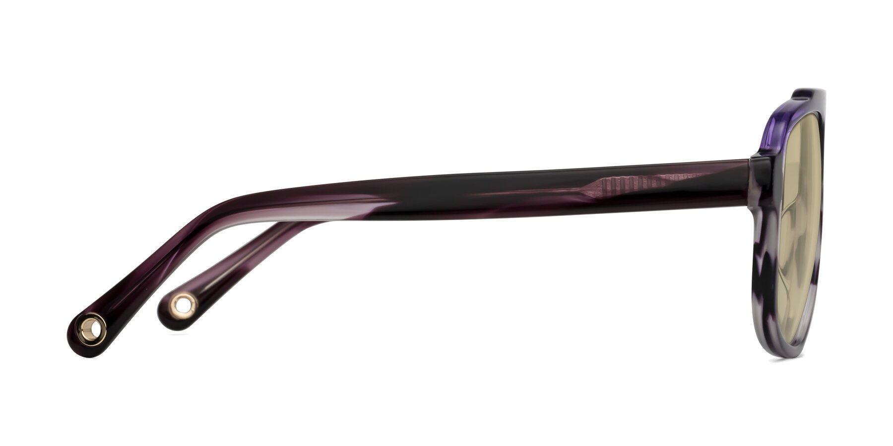 Side of kong in Twilight Striped with Light Champagne Tinted Lenses