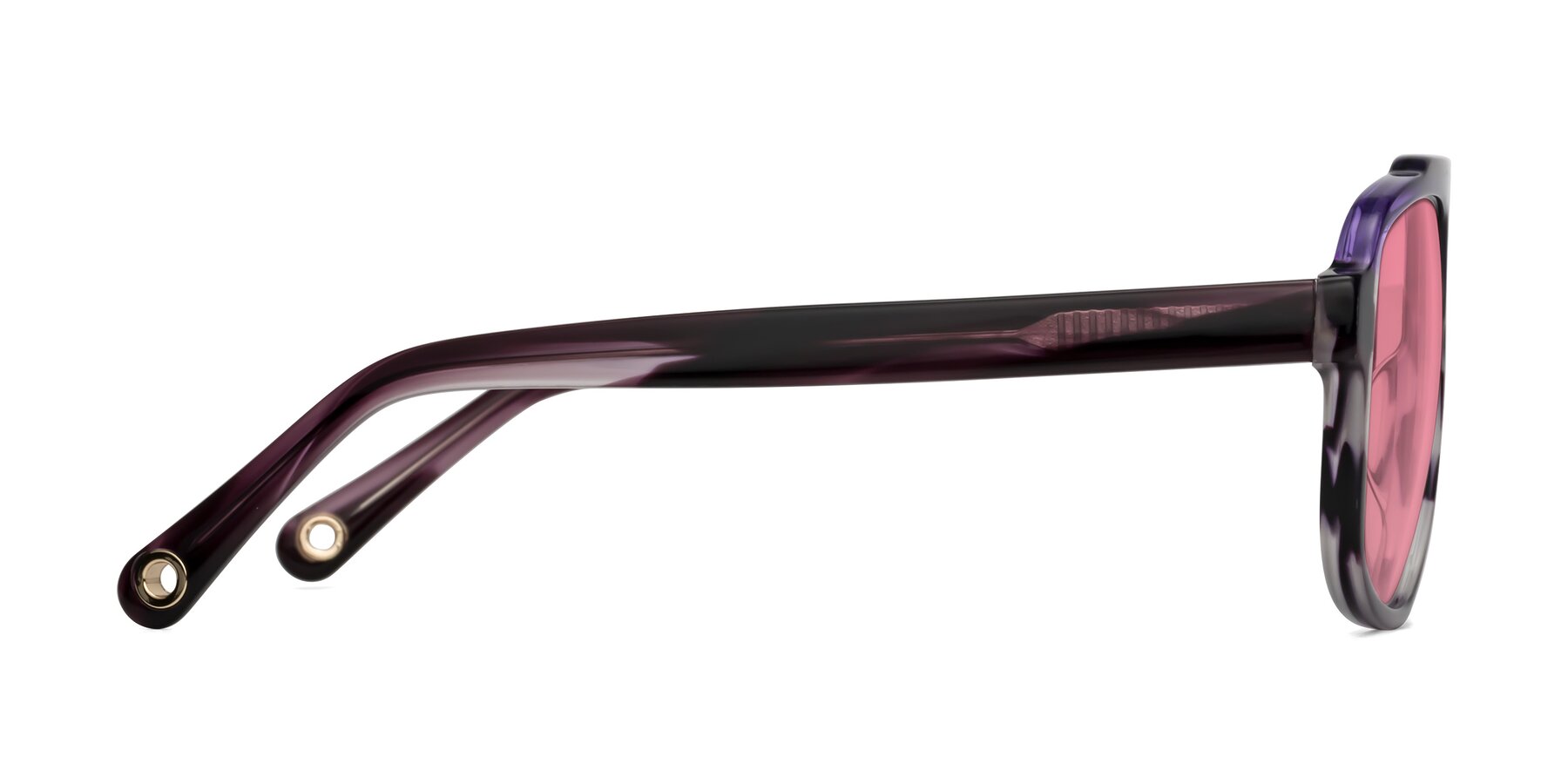 Side of kong in Twilight Striped with Pink Tinted Lenses