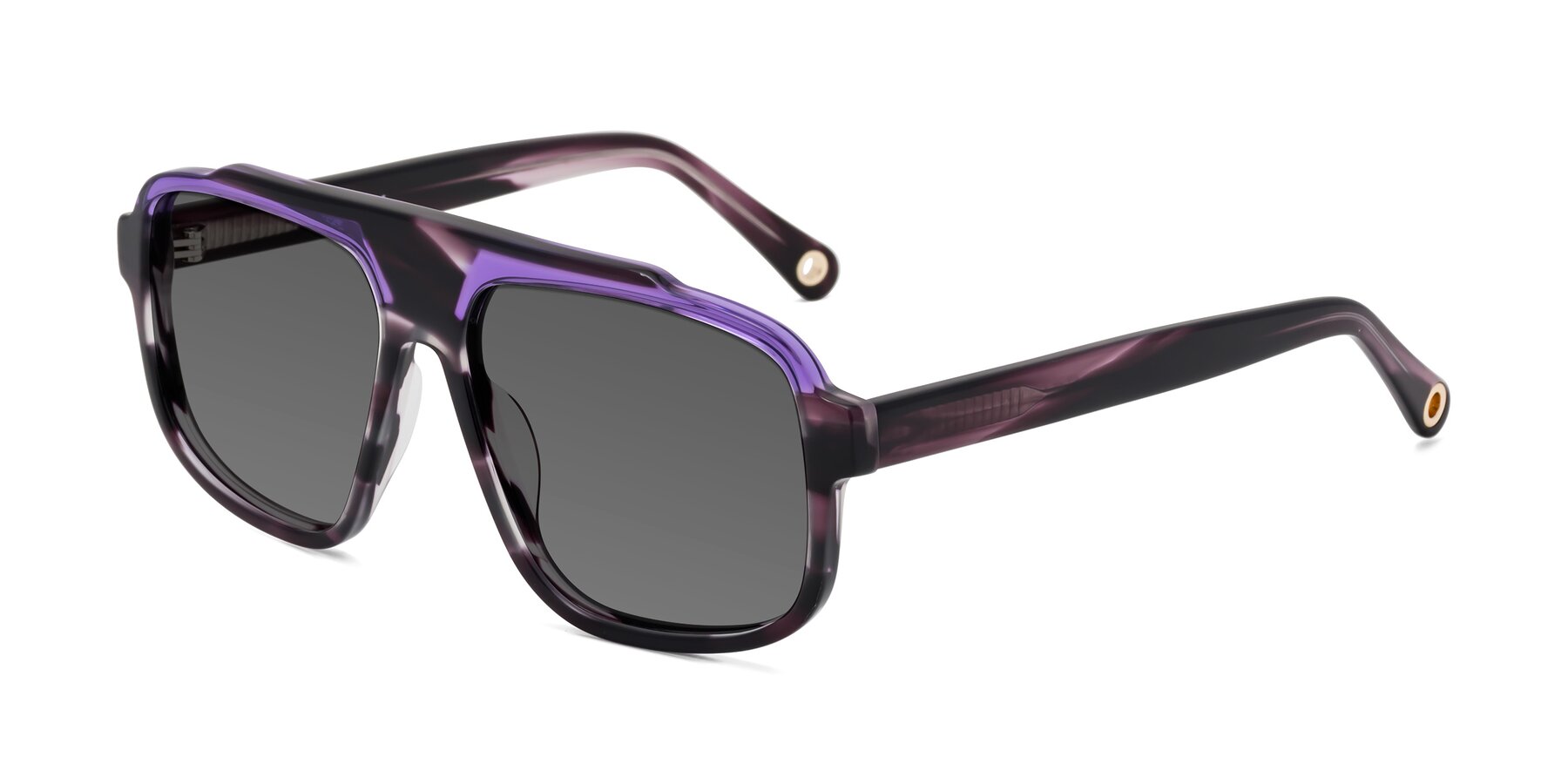 Angle of kong in Twilight Striped with Medium Gray Tinted Lenses