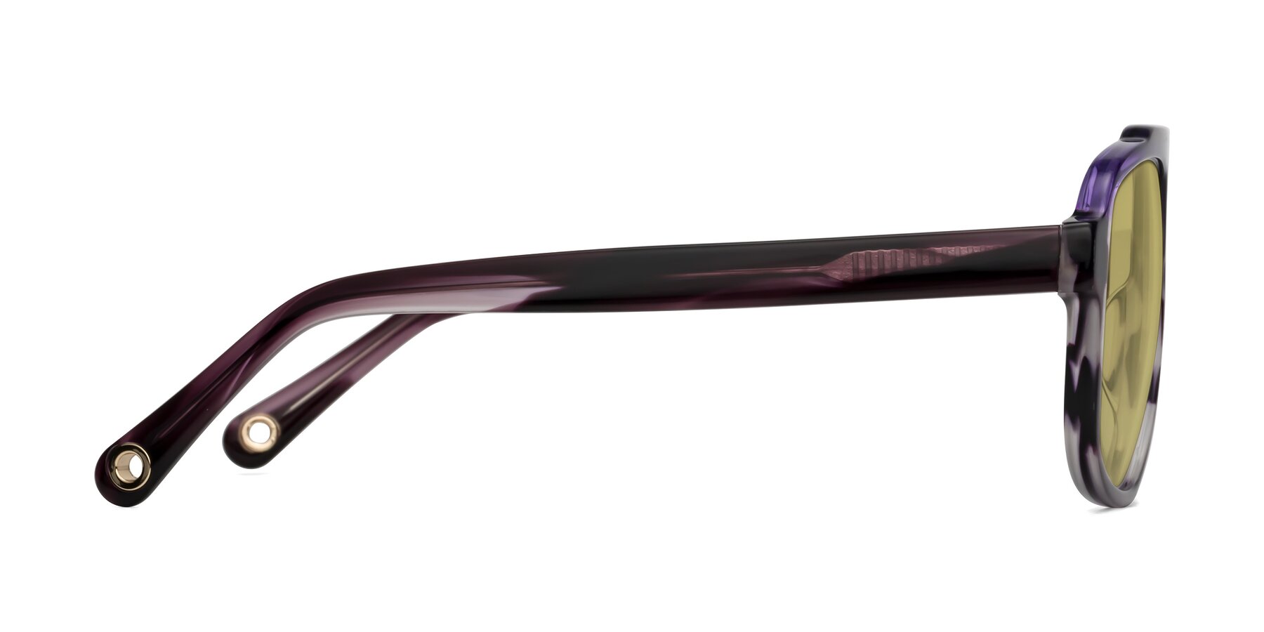 Side of kong in Twilight Striped with Medium Champagne Tinted Lenses