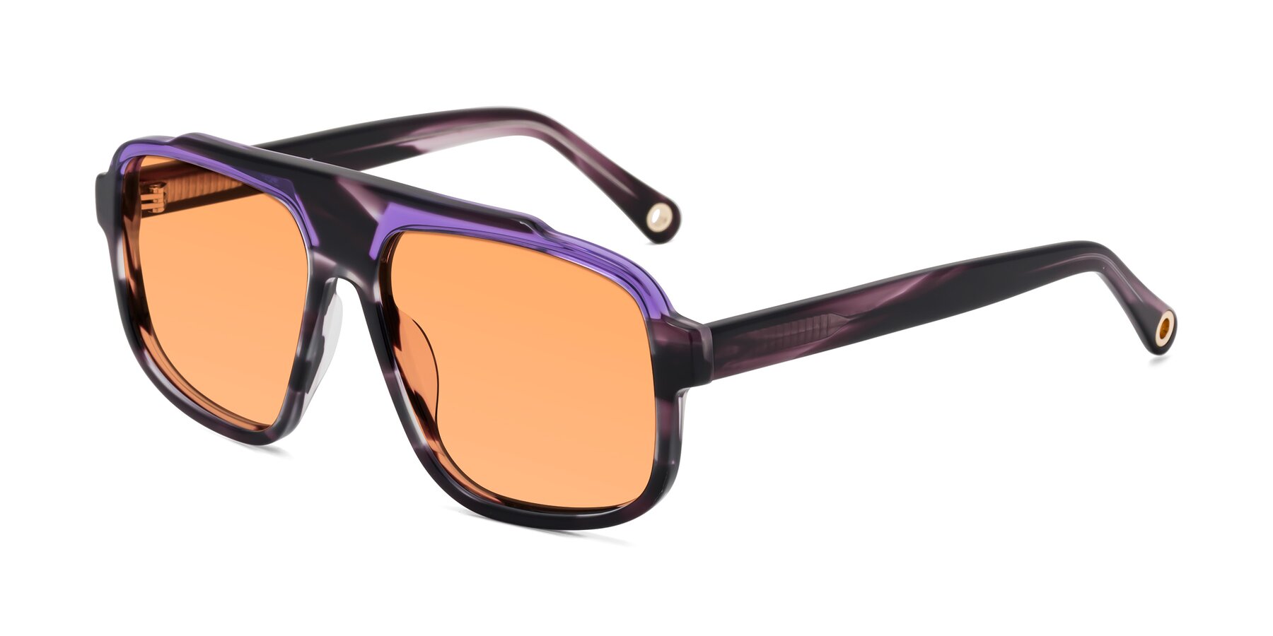 Angle of kong in Twilight Striped with Medium Orange Tinted Lenses