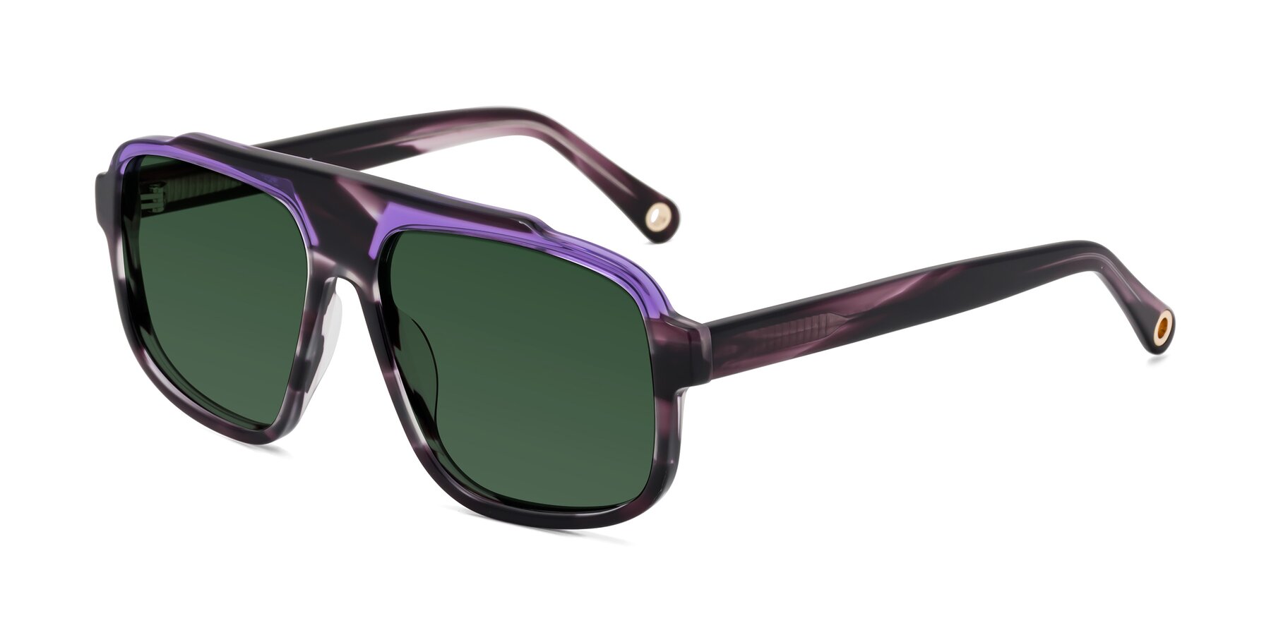 Angle of kong in Twilight Striped with Green Tinted Lenses