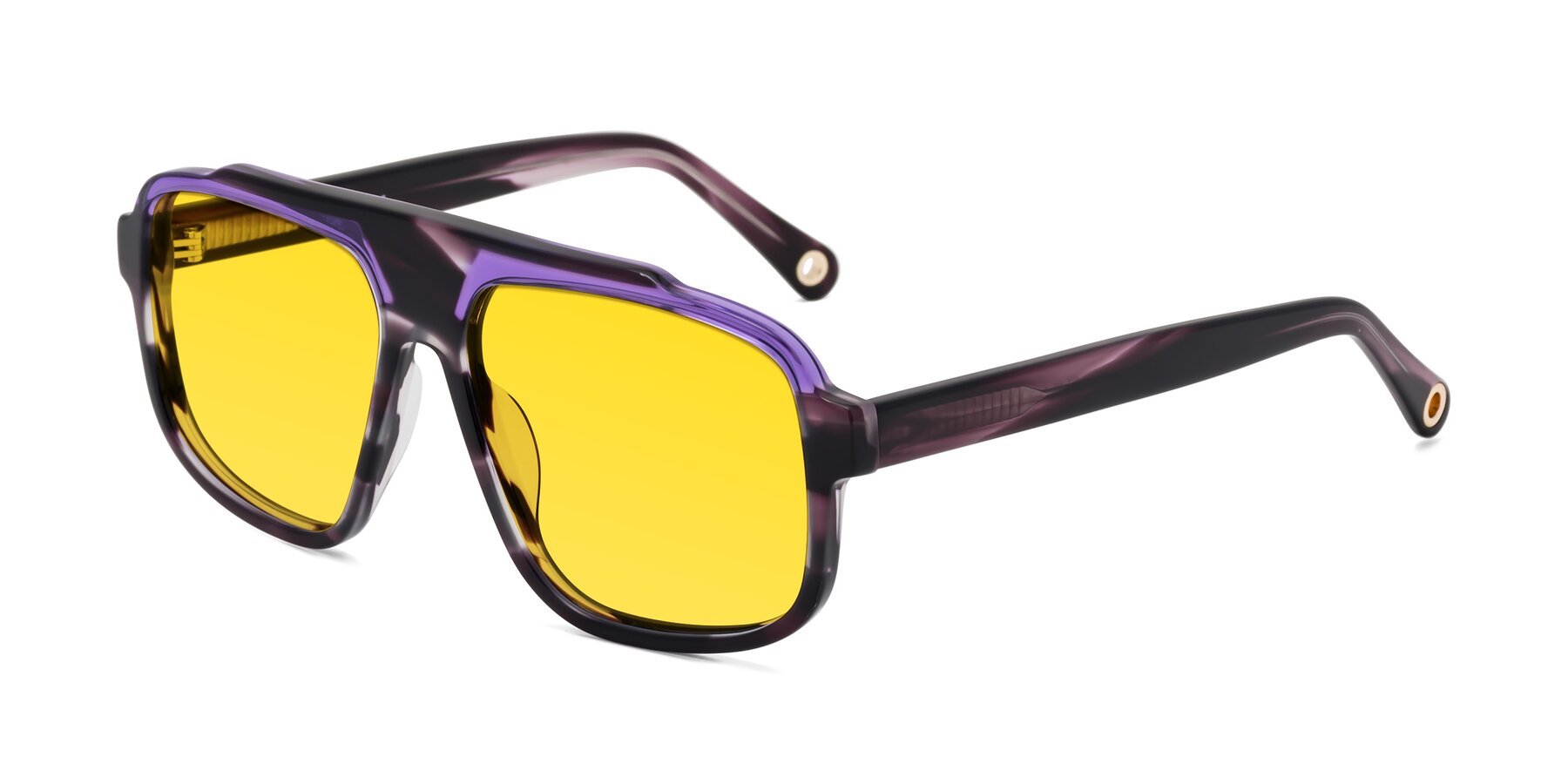 Angle of kong in Twilight Striped with Yellow Tinted Lenses