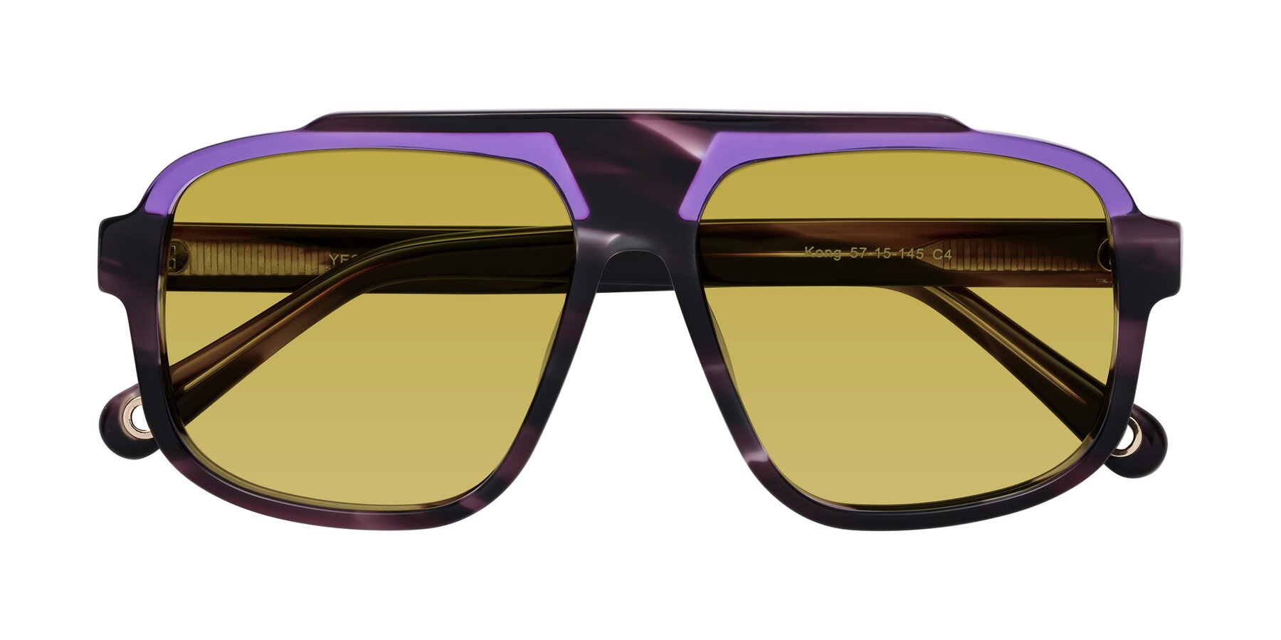 Folded Front of kong in Twilight Striped with Champagne Tinted Lenses