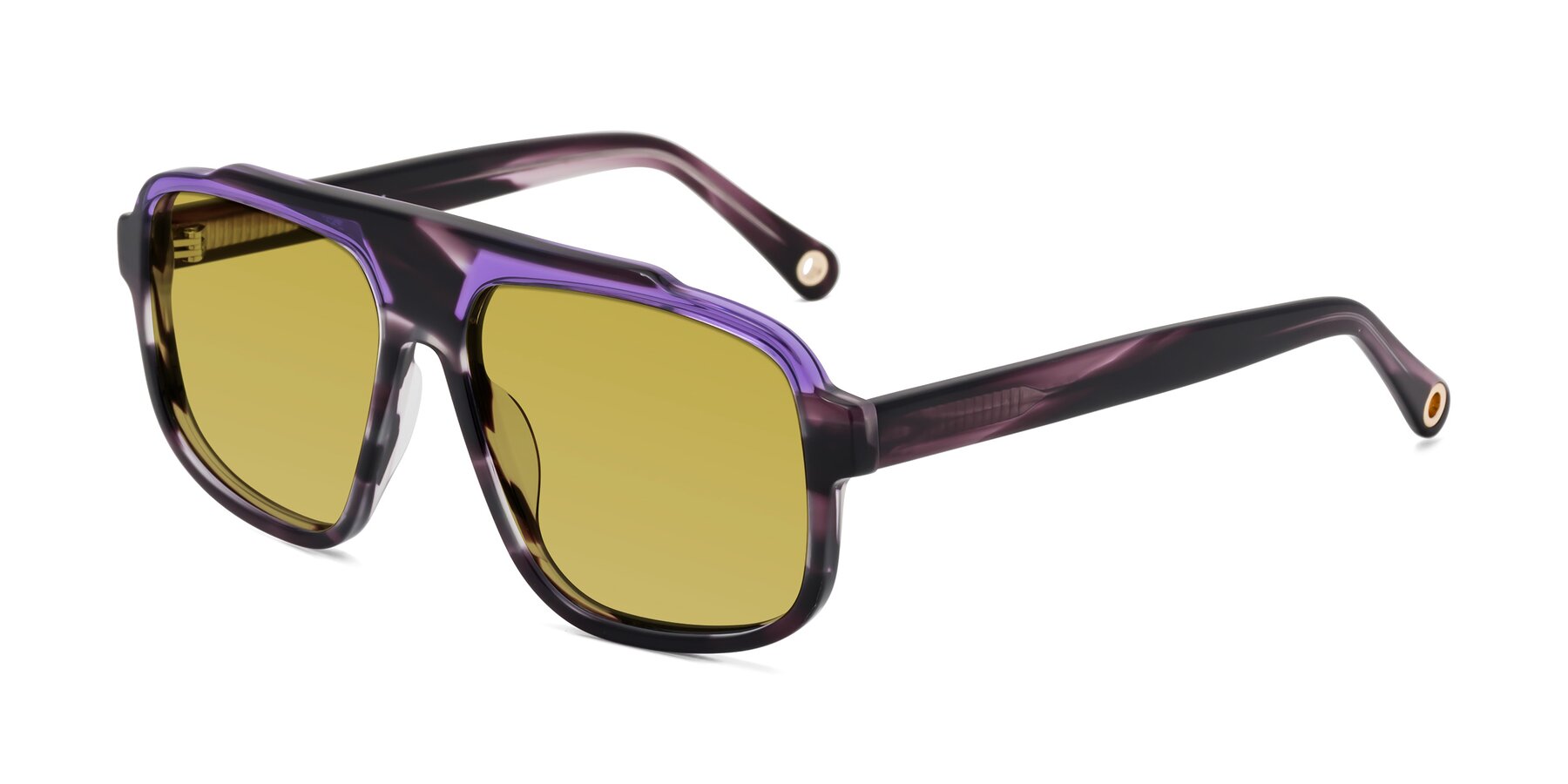 Angle of kong in Twilight Striped with Champagne Tinted Lenses