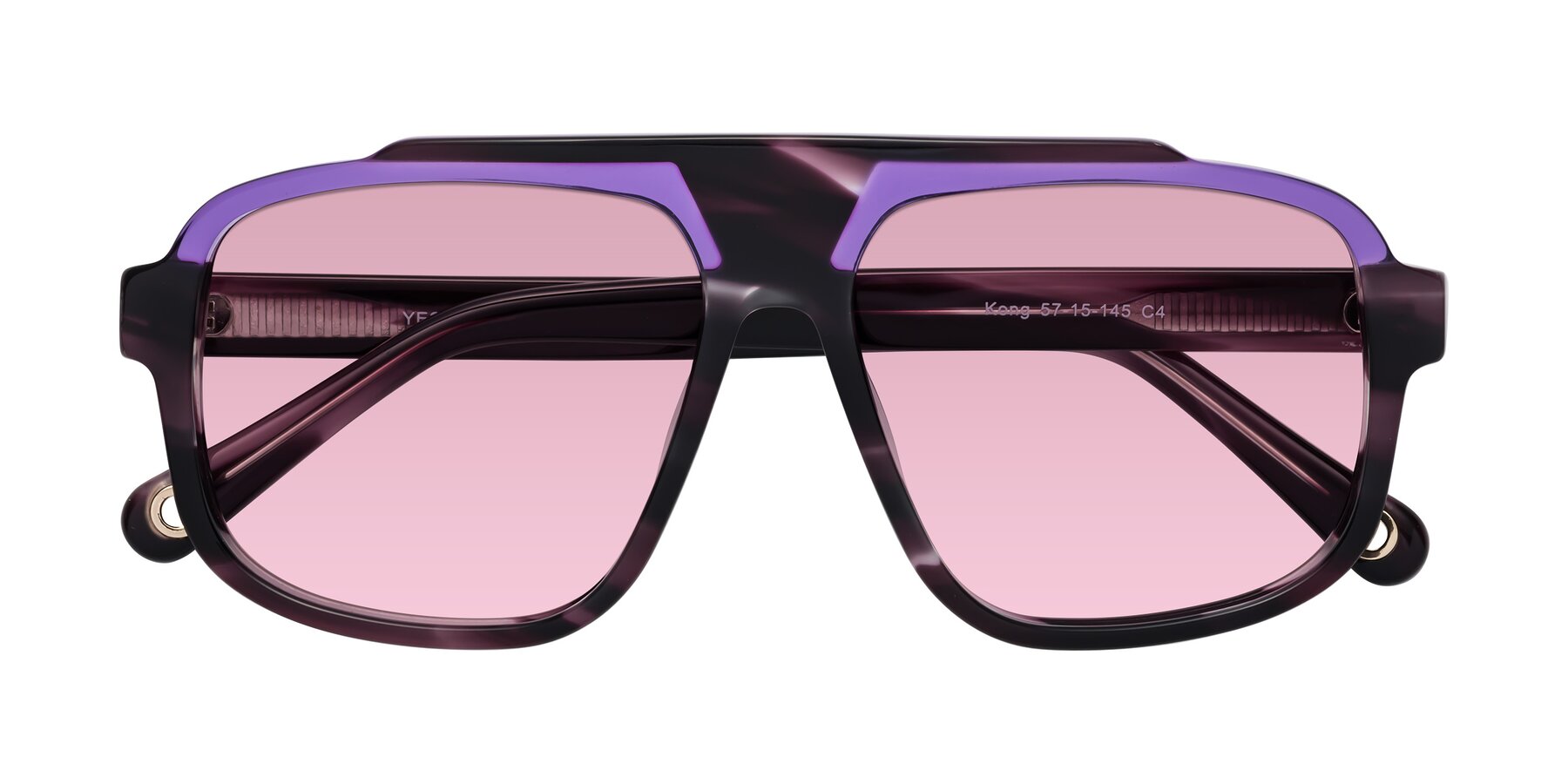 Folded Front of kong in Twilight Striped with Light Wine Tinted Lenses