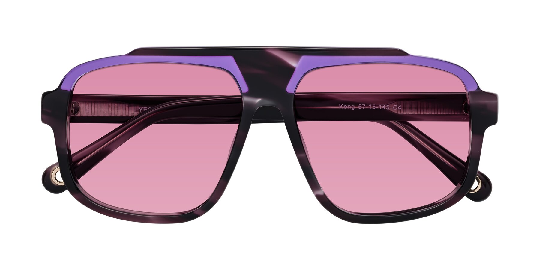 Folded Front of kong in Twilight Striped with Medium Wine Tinted Lenses