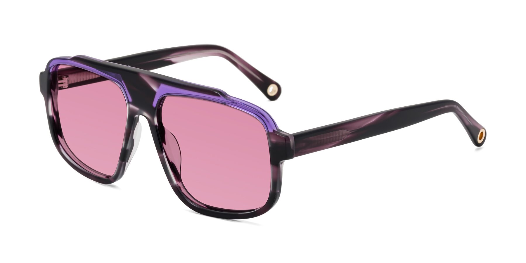 Angle of kong in Twilight Striped with Medium Wine Tinted Lenses