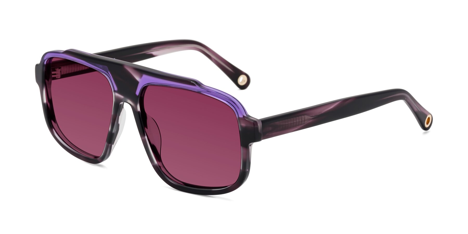 Angle of kong in Twilight Striped with Wine Tinted Lenses