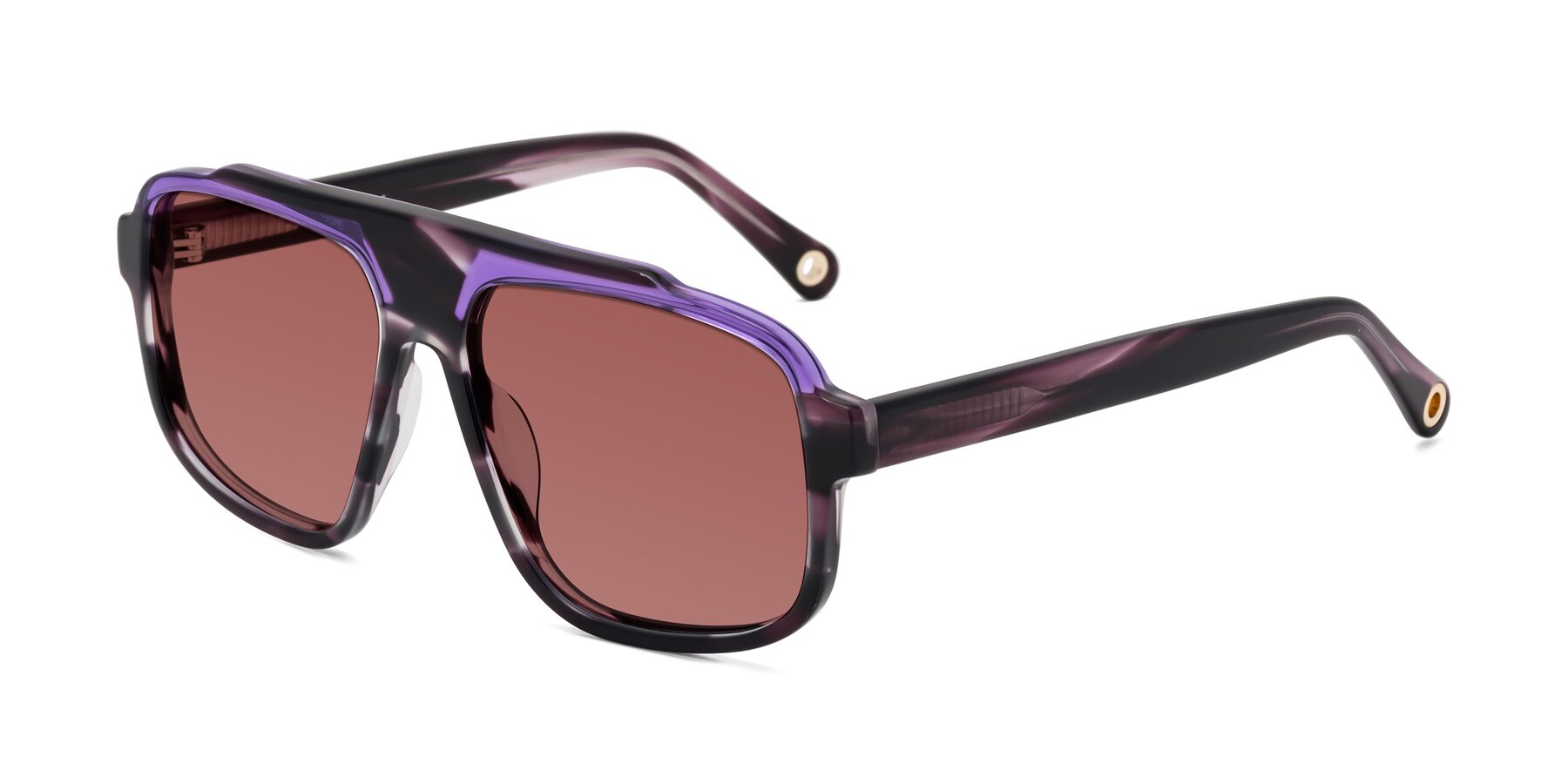 Angle of kong in Twilight Striped with Garnet Tinted Lenses