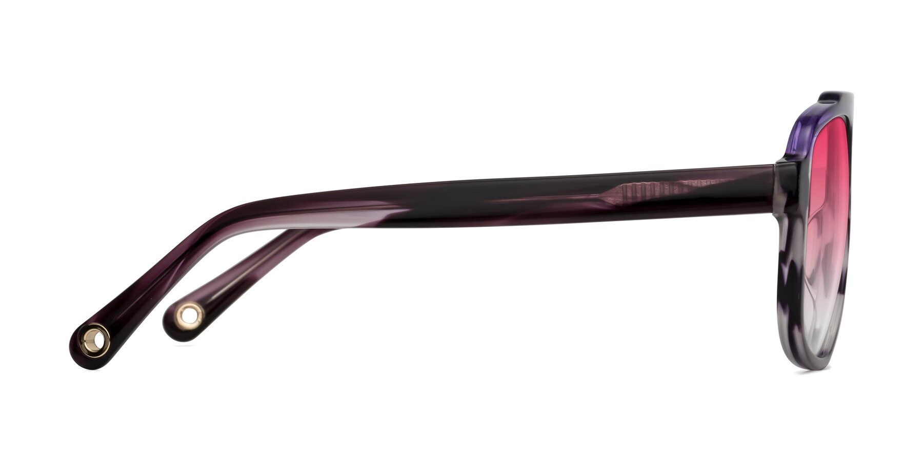 Side of kong in Twilight Striped with Pink Gradient Lenses