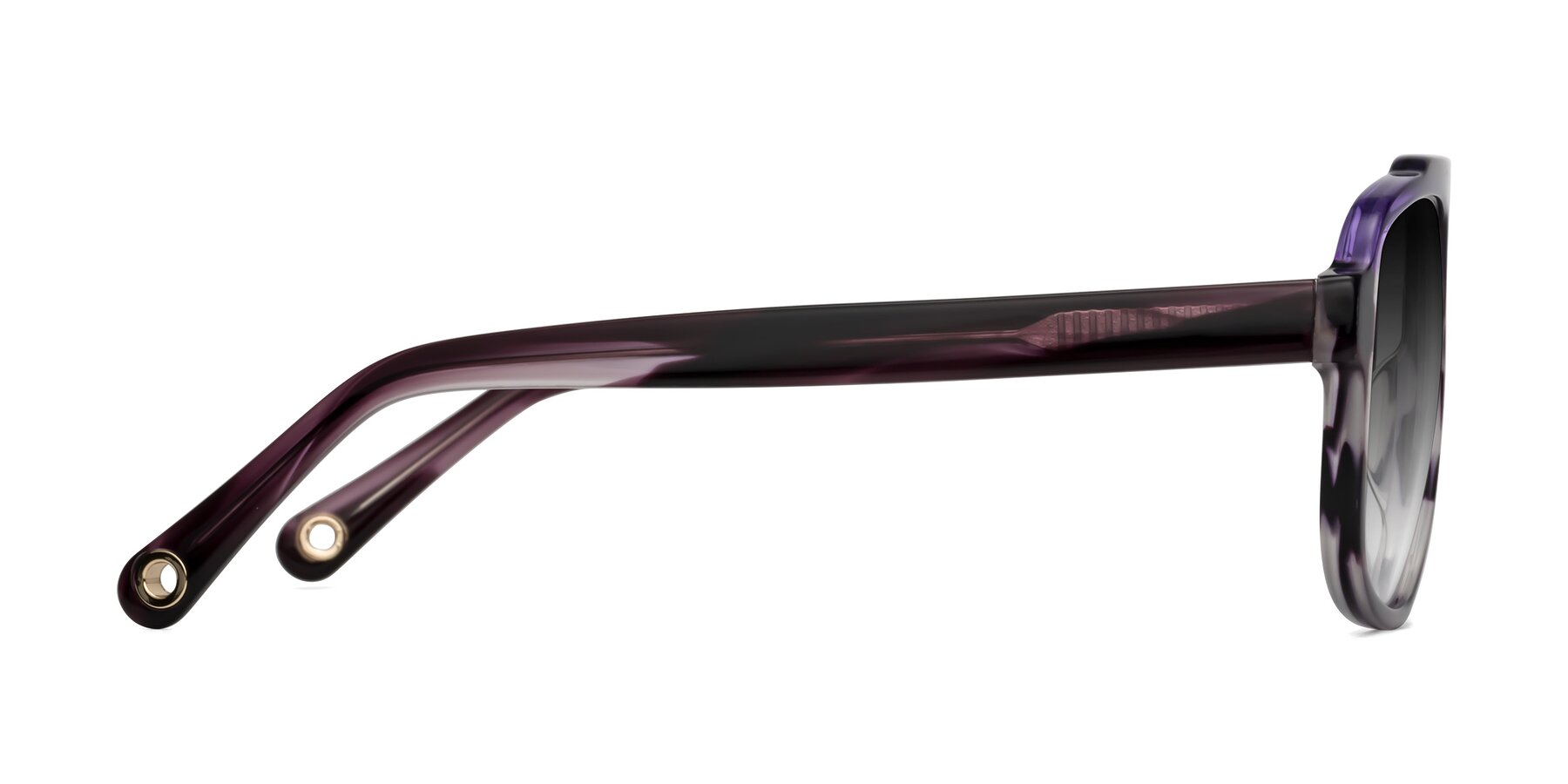 Side of kong in Twilight Striped with Gray Gradient Lenses