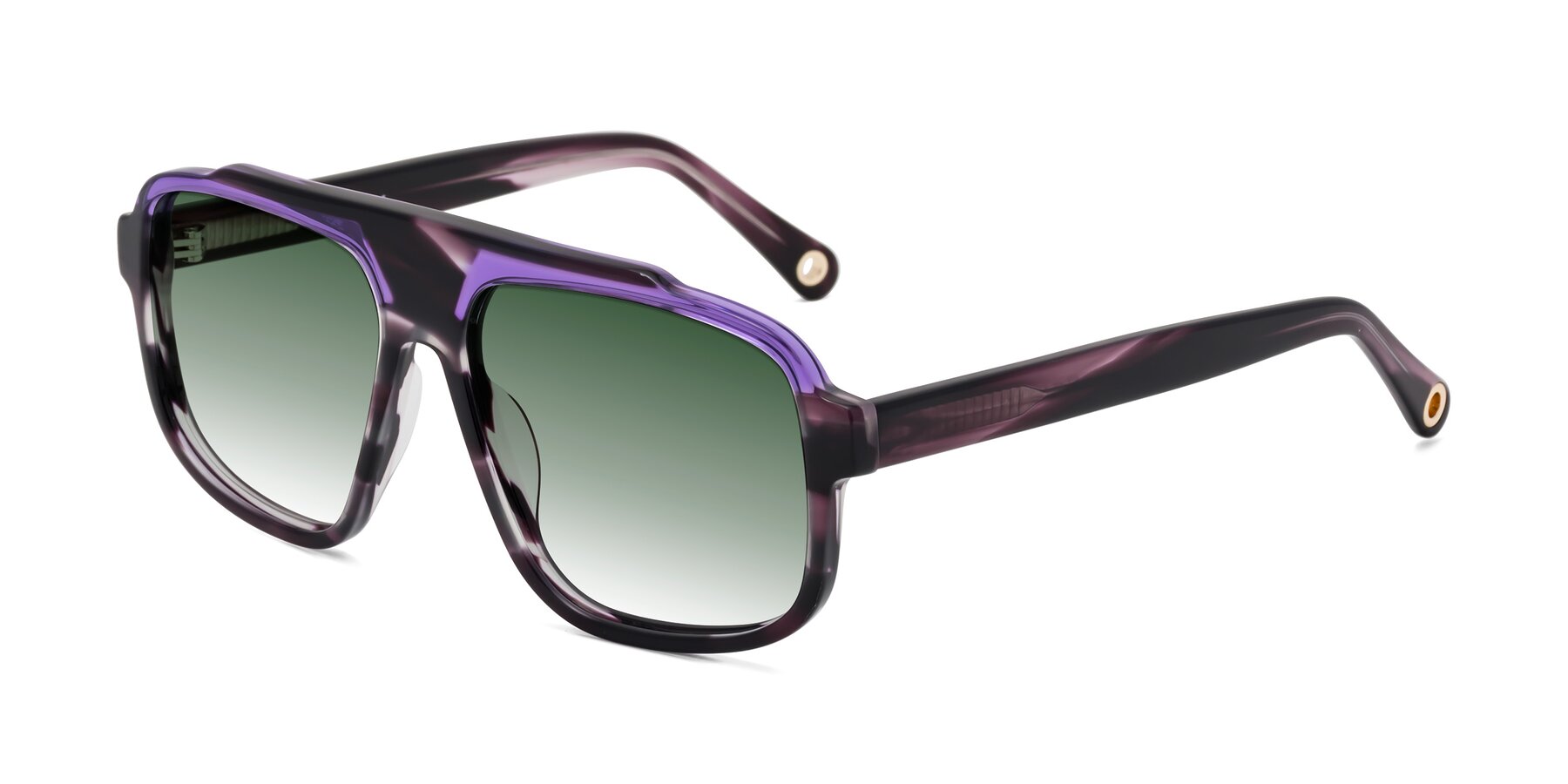 Angle of kong in Twilight Striped with Green Gradient Lenses