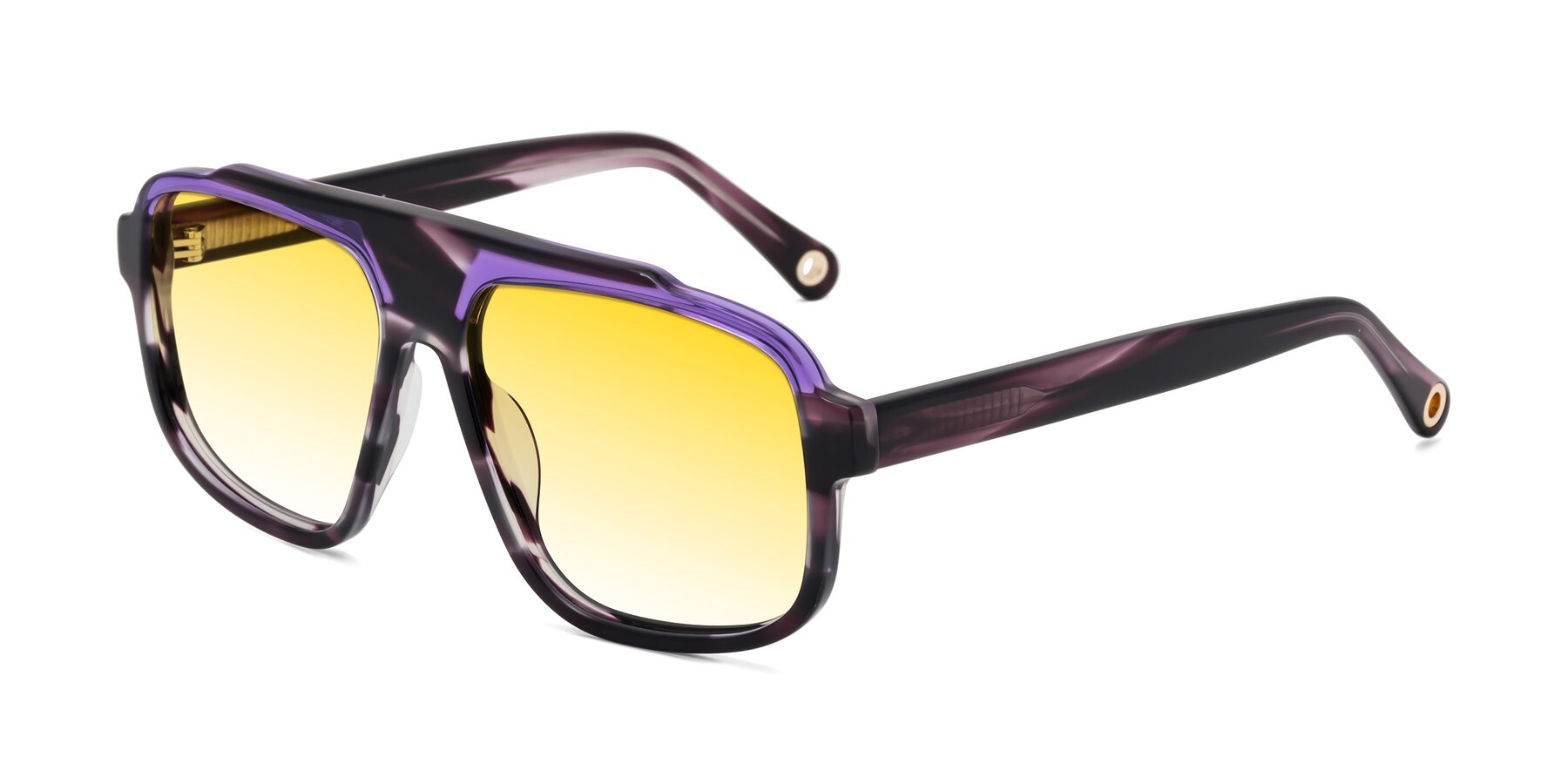 Angle of kong in Twilight Striped with Yellow Gradient Lenses