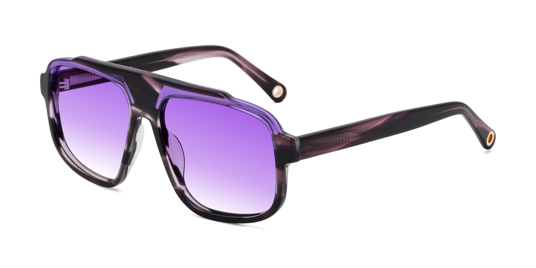 Angle of kong in Twilight Striped with Purple Gradient Lenses