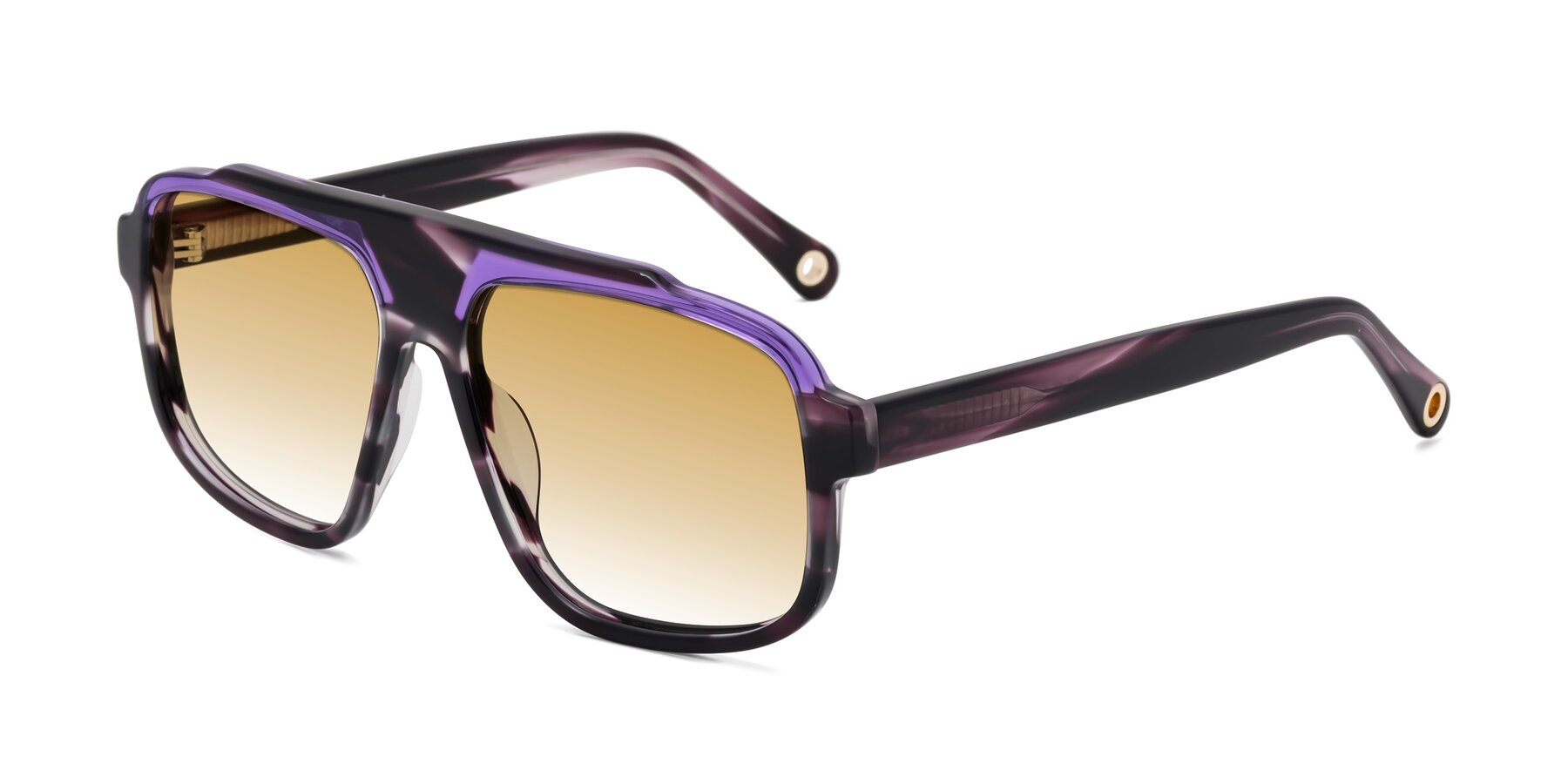 Angle of kong in Twilight Striped with Champagne Gradient Lenses