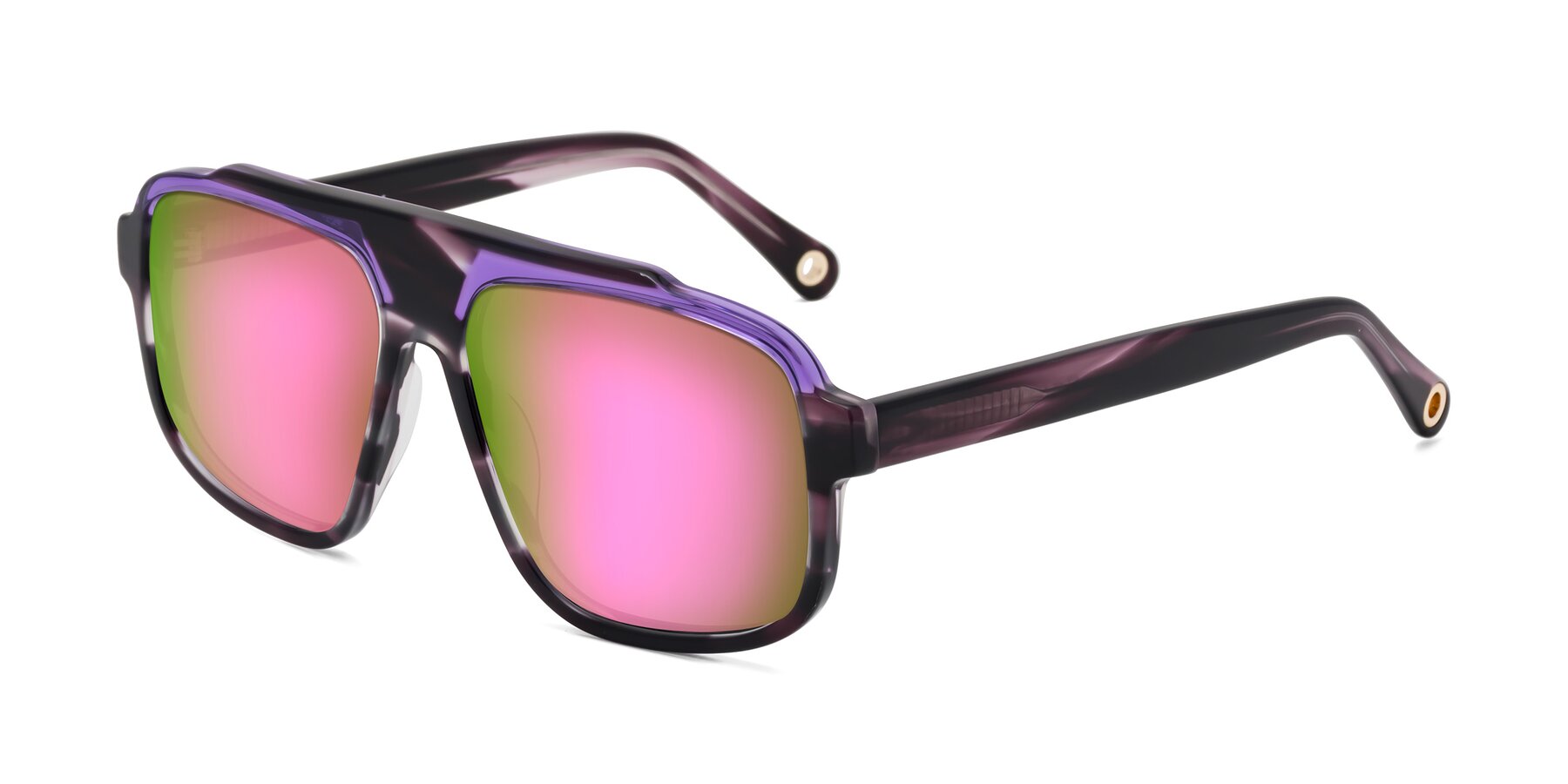 Angle of kong in Twilight Striped with Pink Mirrored Lenses