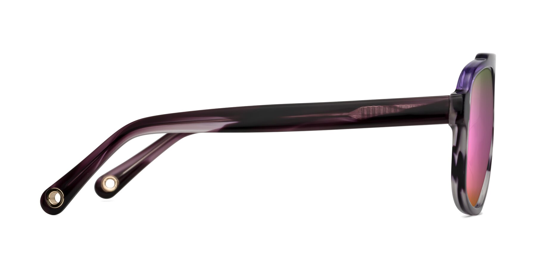 Side of kong in Twilight Striped with Pink Mirrored Lenses