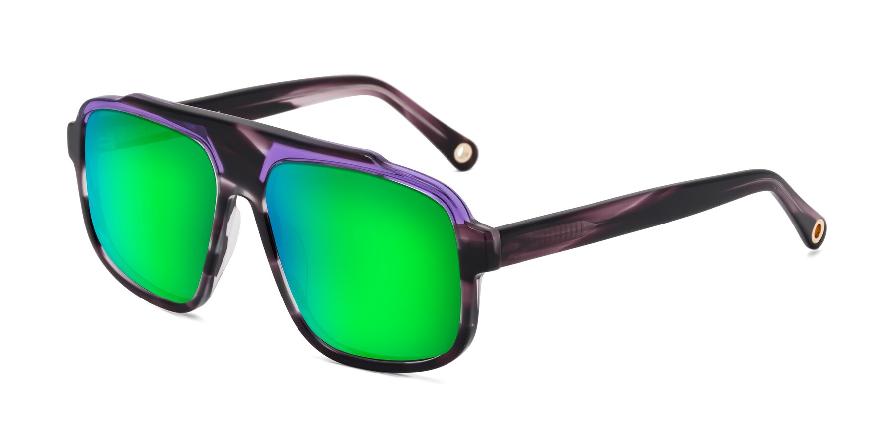 Angle of kong in Twilight Striped with Green Mirrored Lenses