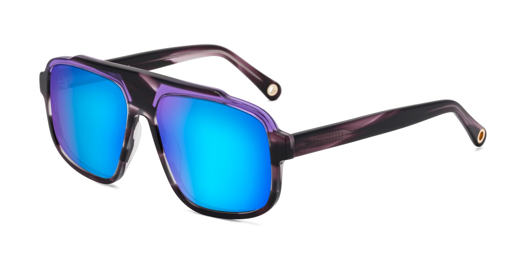 Angle of kong in Twilight Striped with Blue Mirrored Lenses