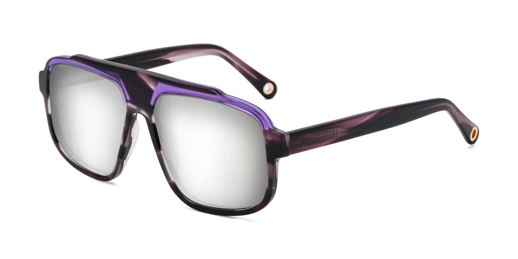 Angle of kong in Twilight Striped with Silver Mirrored Lenses