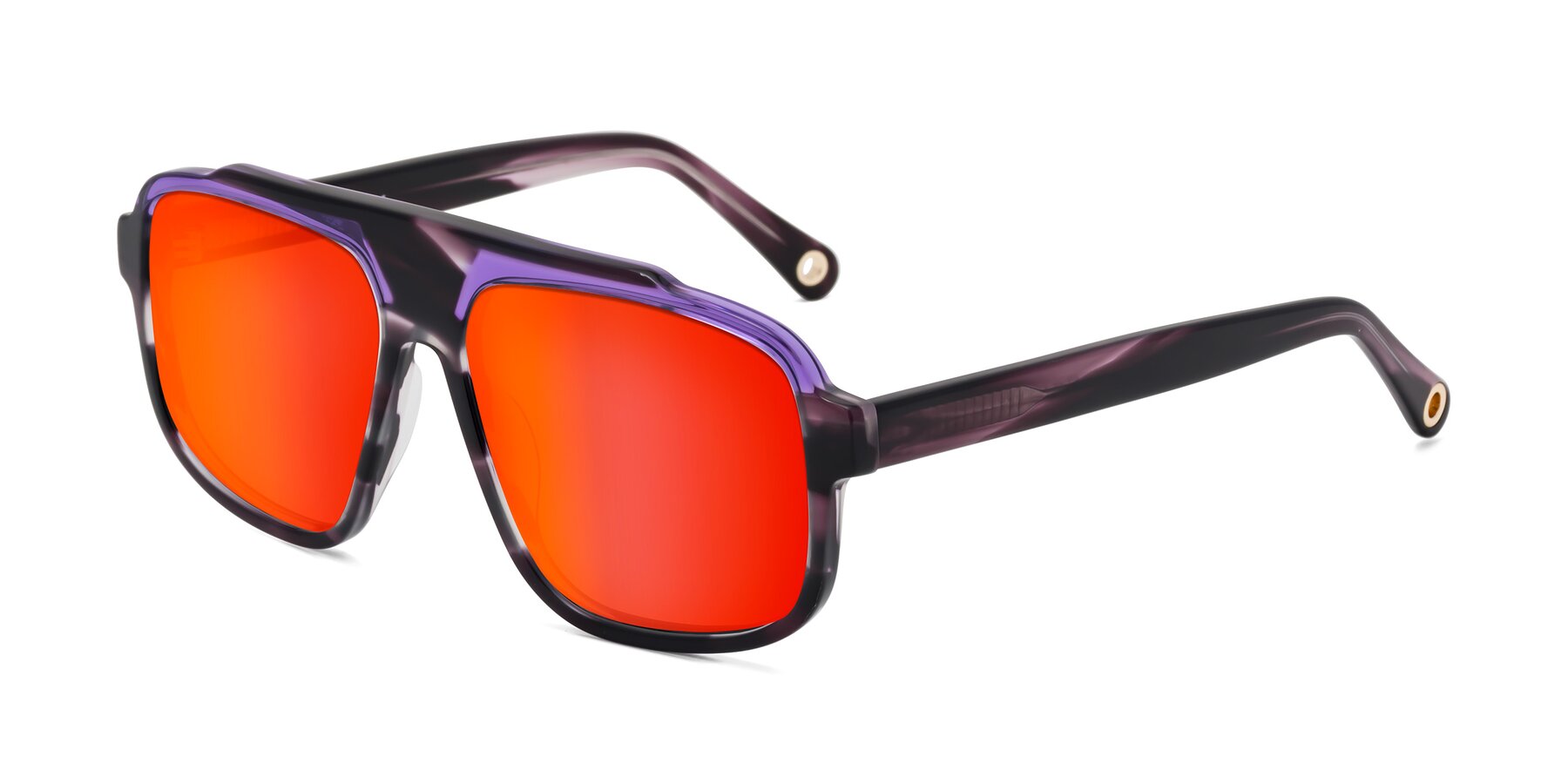 Angle of kong in Twilight Striped with Red Gold Mirrored Lenses