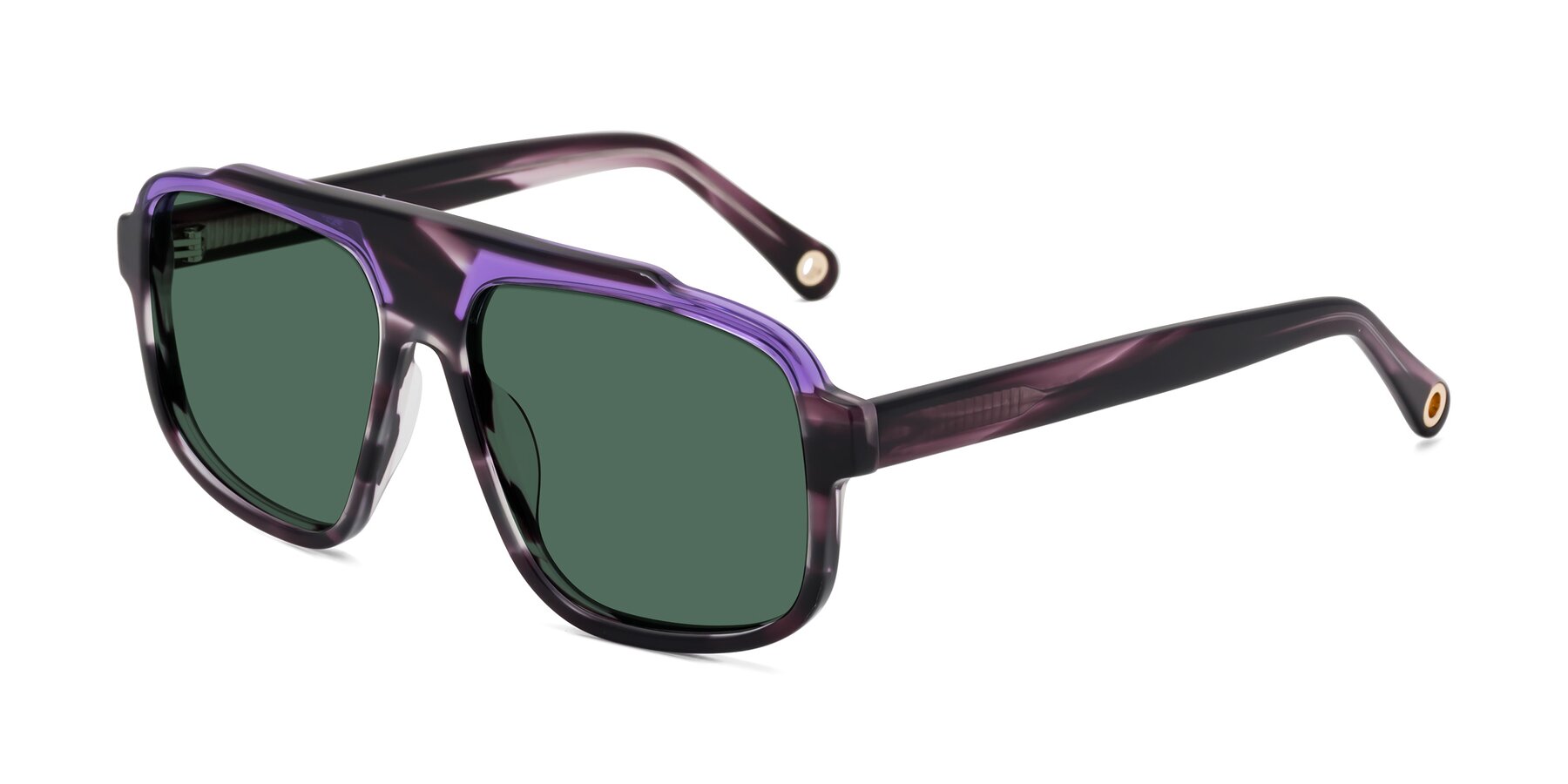 Angle of kong in Twilight Striped with Green Polarized Lenses