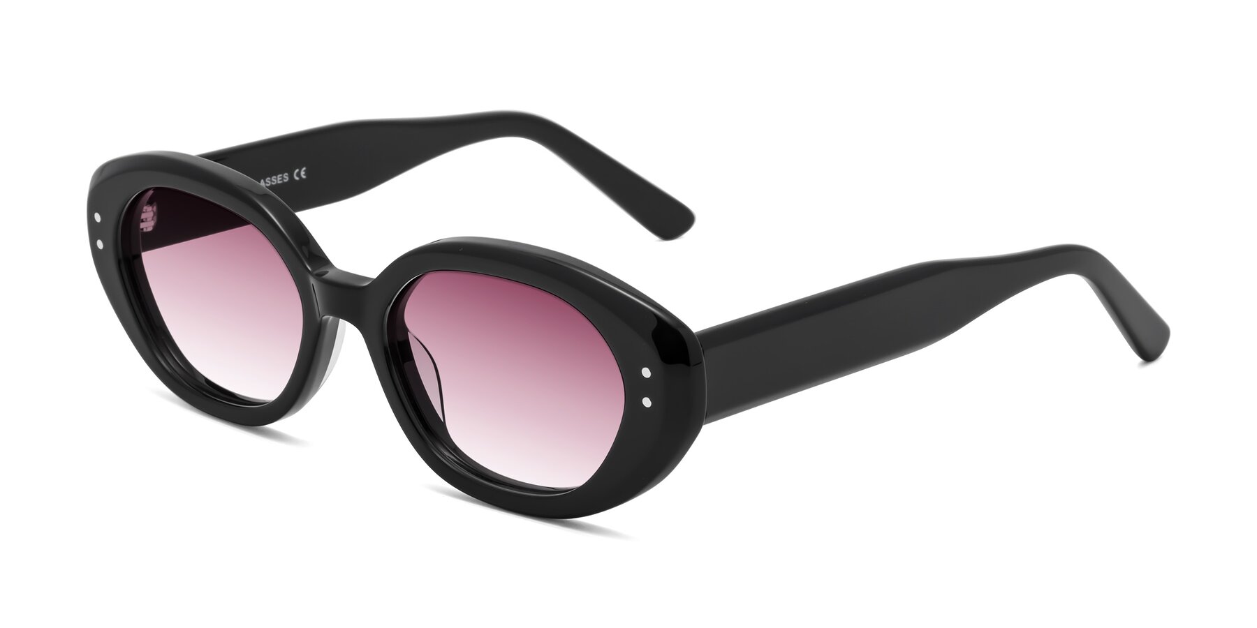 Angle of Quuen in Black with Wine Gradient Lenses