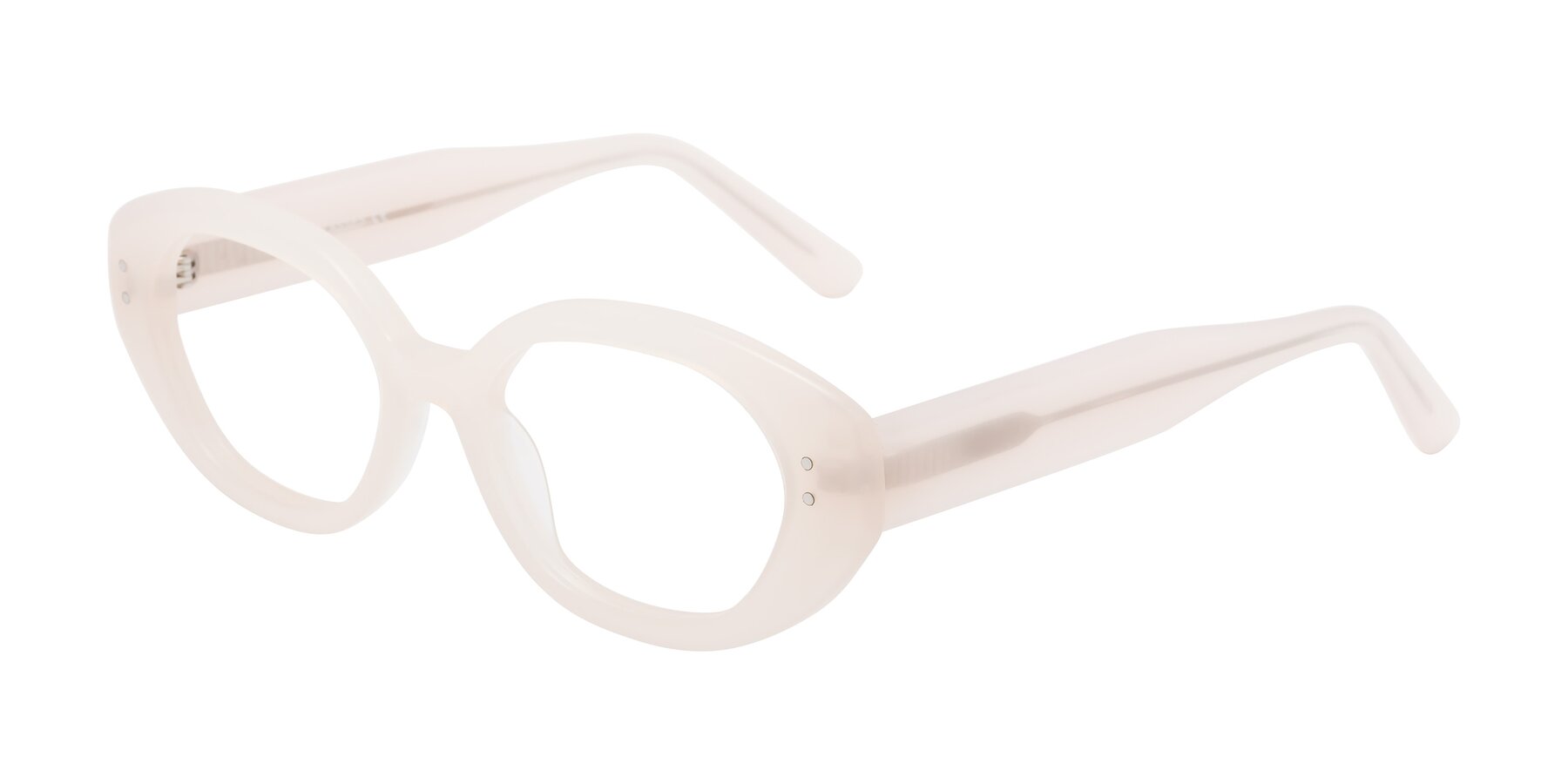 Angle of Quuen in Pale Pink with Clear Eyeglass Lenses