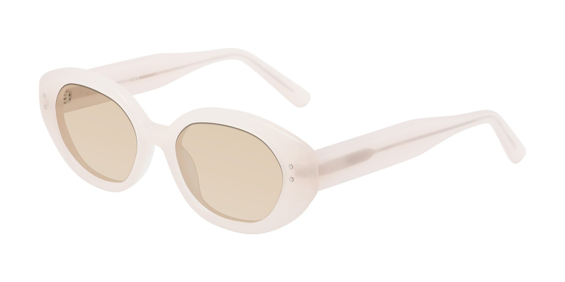 Angle of Quuen in Pale Pink with Light Brown Tinted Lenses