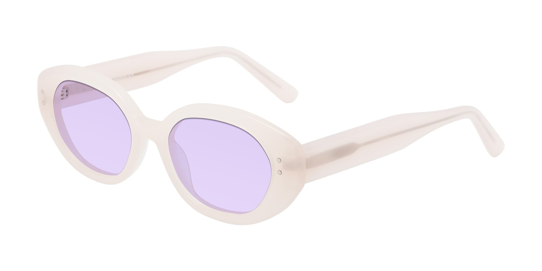 Angle of Quuen in Pale Pink with Light Purple Tinted Lenses