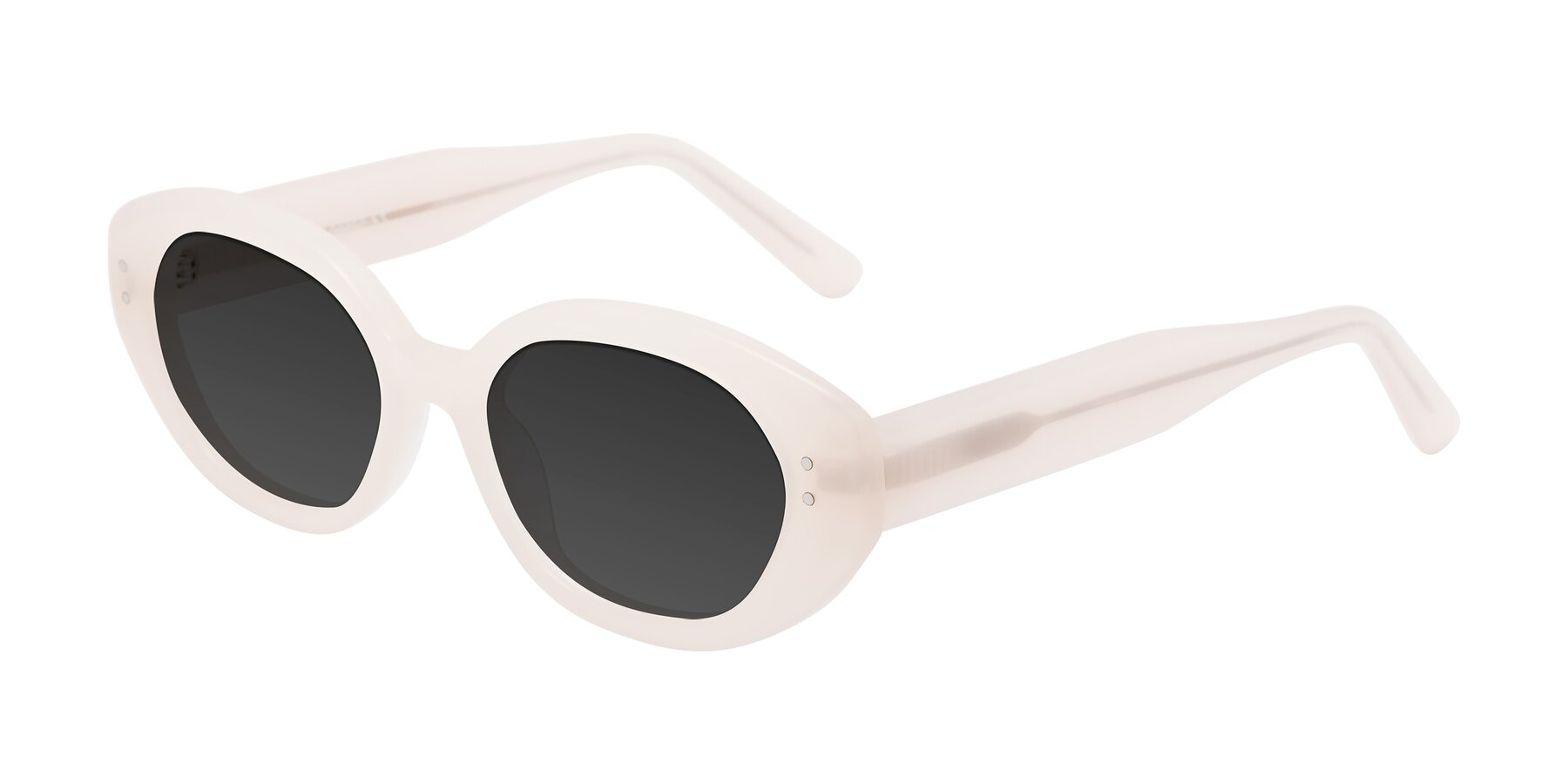 Angle of Quuen in Pale Pink with Gray Tinted Lenses