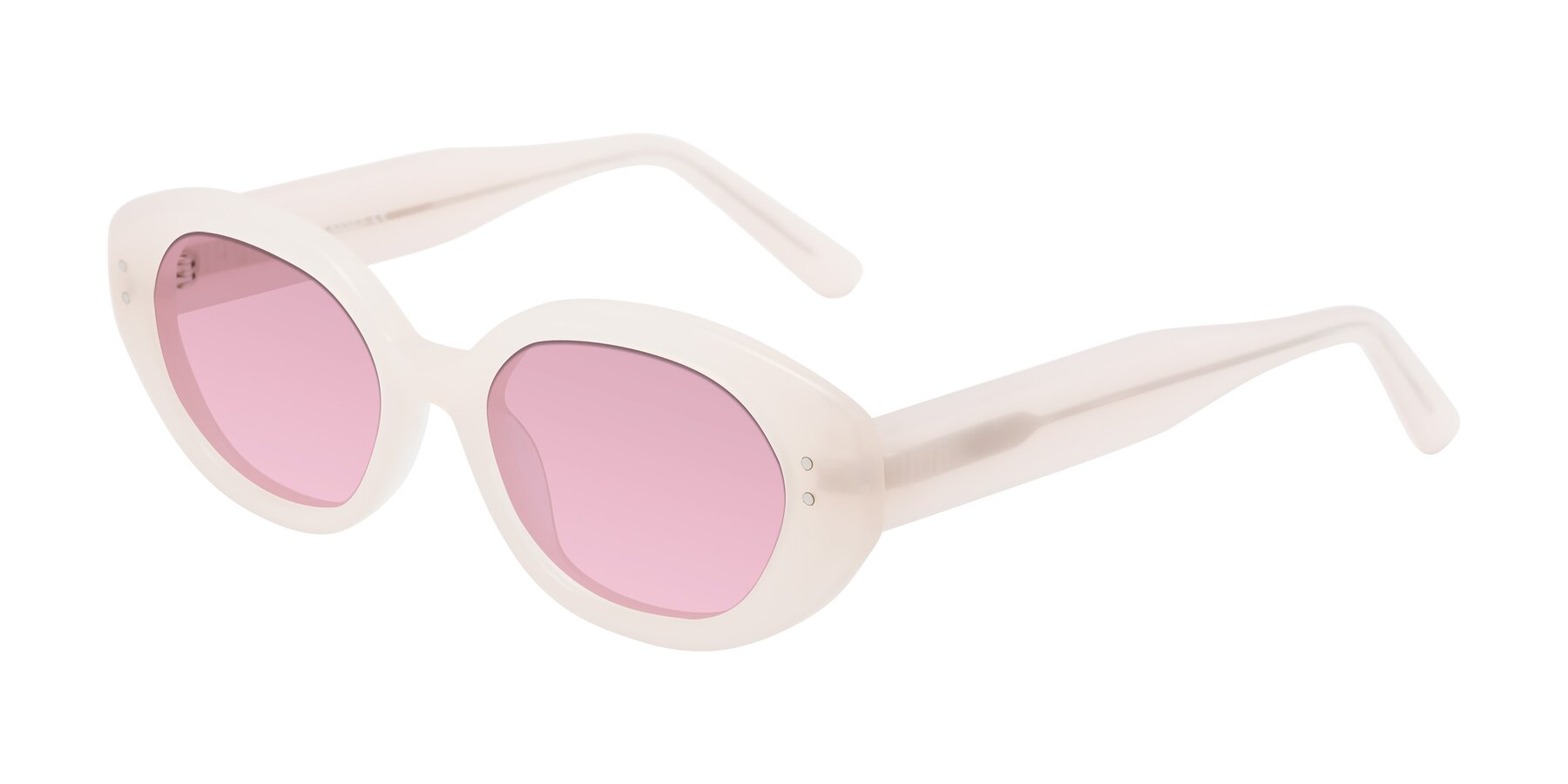 Angle of Quuen in Pale Pink with Light Wine Tinted Lenses