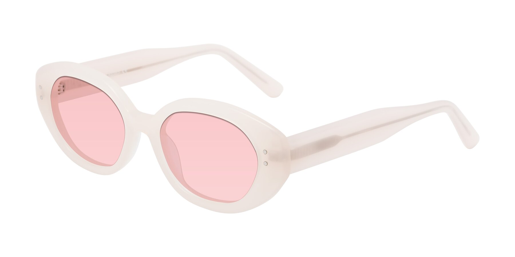 Angle of Quuen in Pale Pink with Light Garnet Tinted Lenses