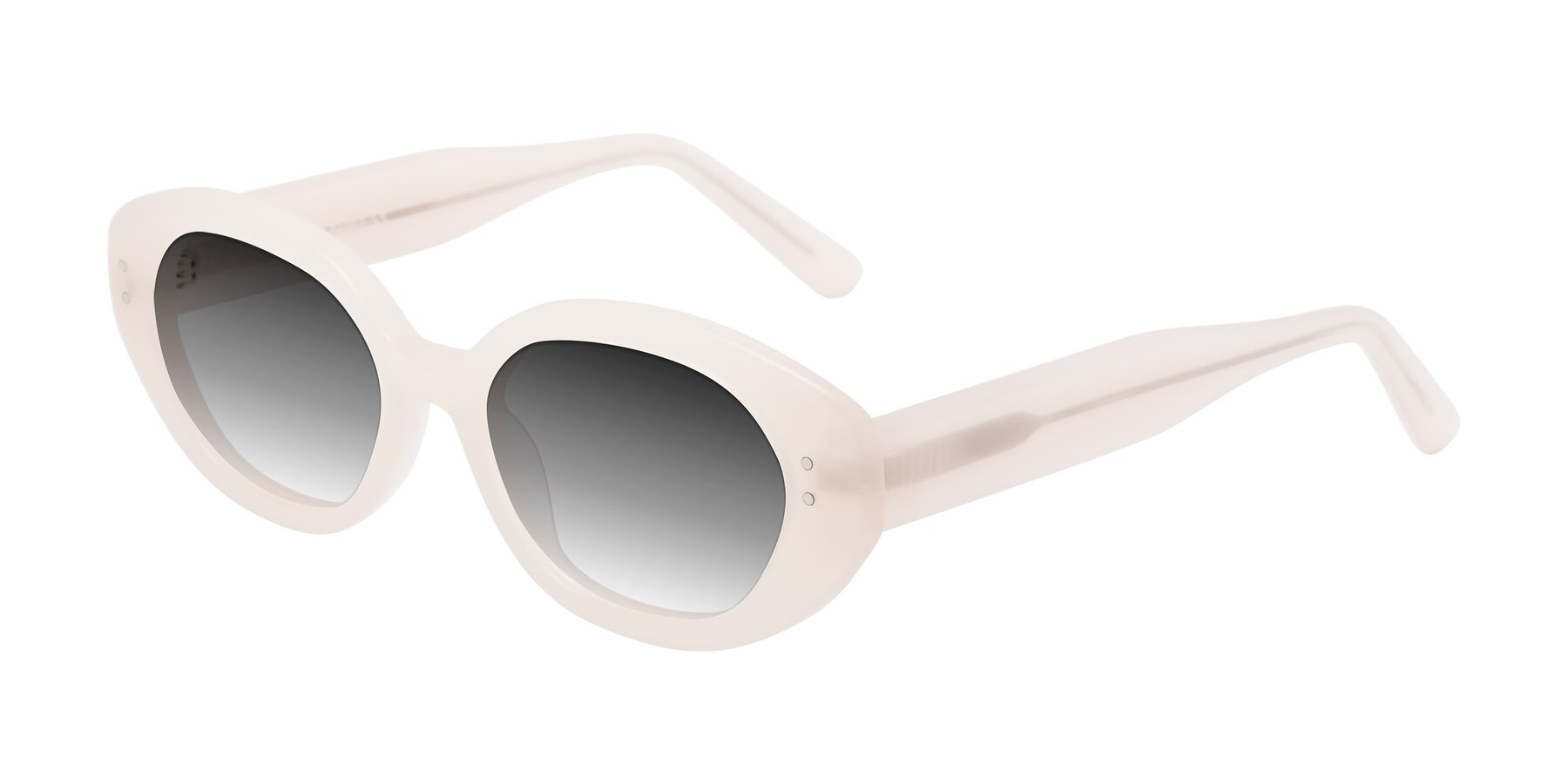 Angle of Quuen in Pale Pink with Gray Gradient Lenses