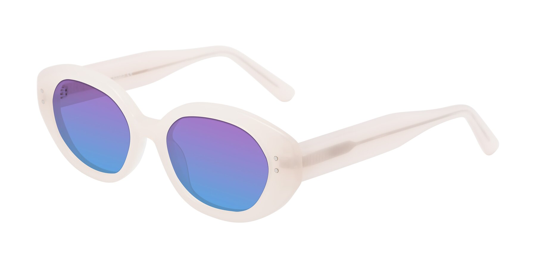 Angle of Quuen in Pale Pink with Purple / Blue Gradient Lenses