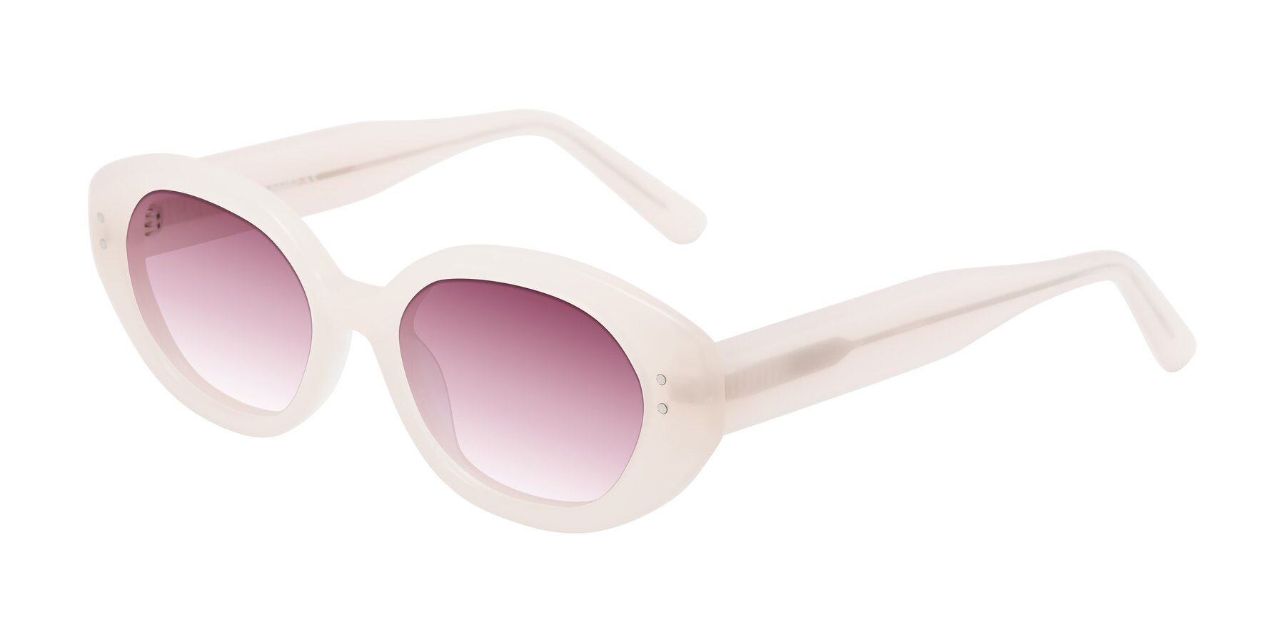 Angle of Quuen in Pale Pink with Wine Gradient Lenses