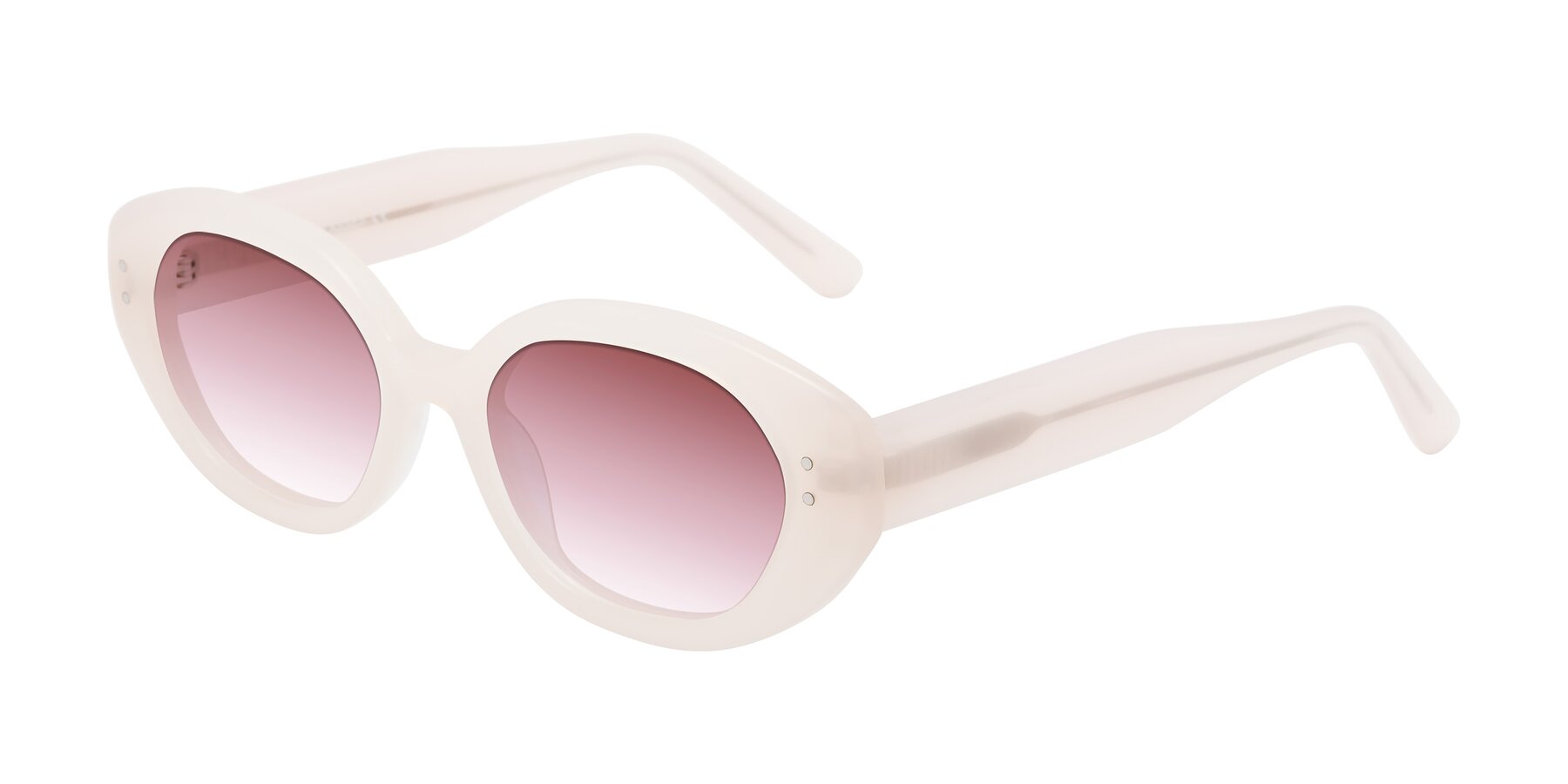 Angle of Quuen in Pale Pink with Garnet Gradient Lenses