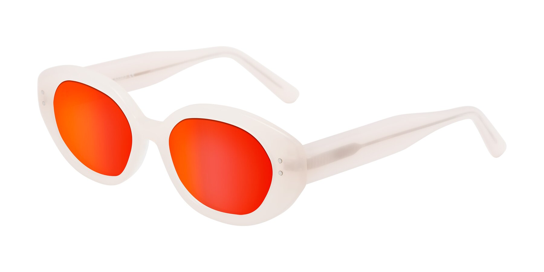 Angle of Quuen in Pale Pink with Red Gold Mirrored Lenses