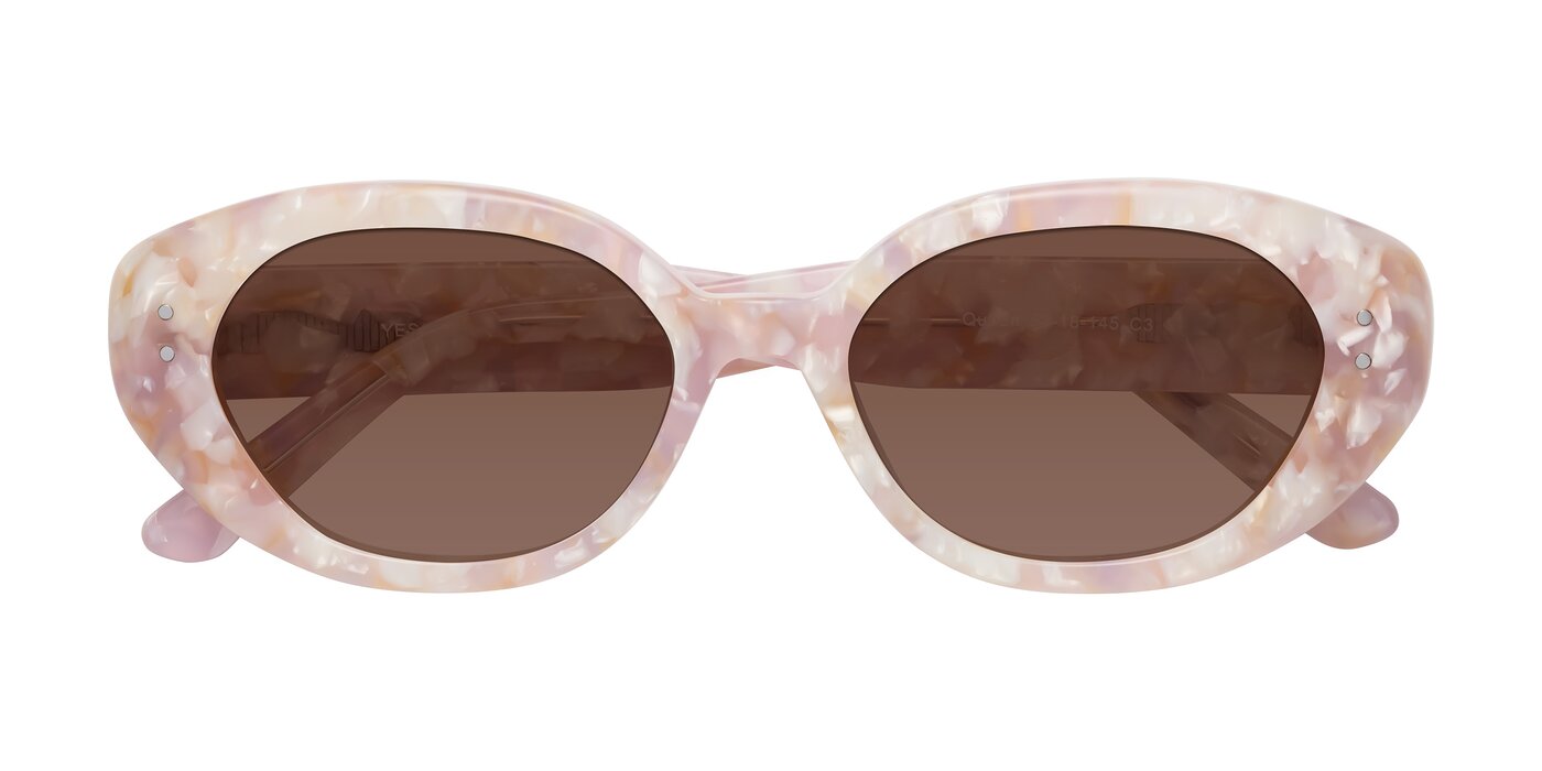 Quuen - Light Pink Tortoise Tinted Sunglasses