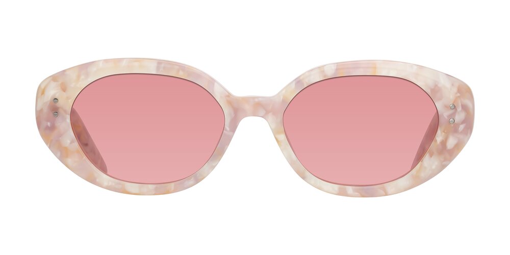 Quuen - Light Pink Tortoise Tinted Sunglasses