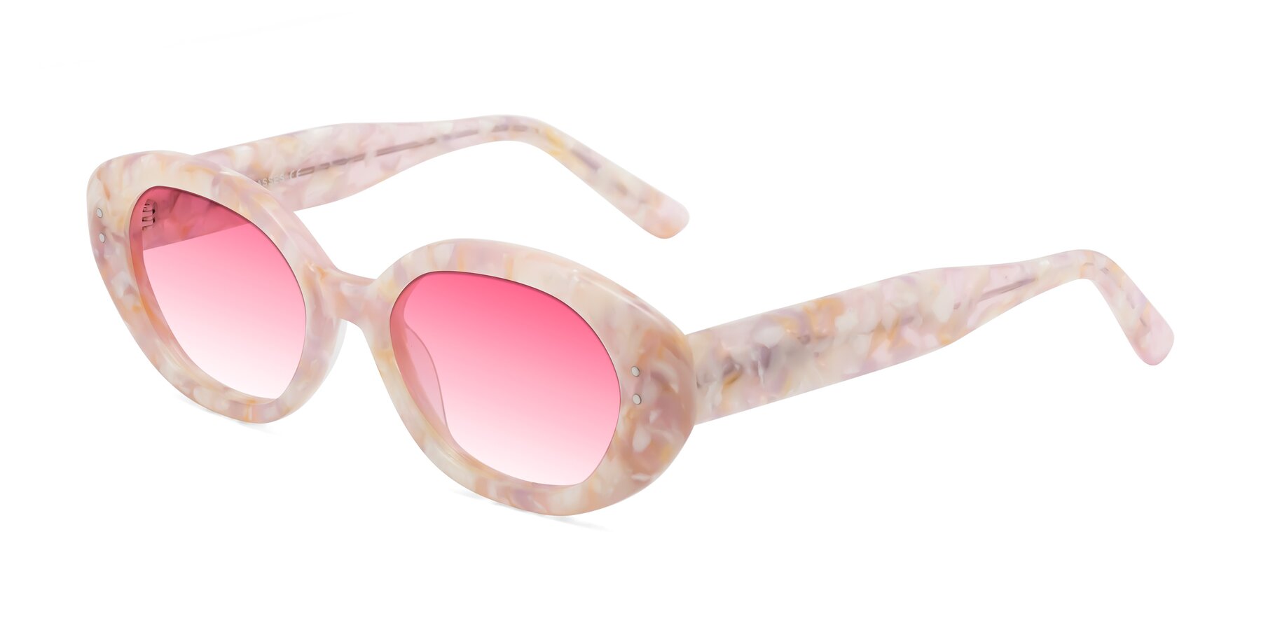 Angle of Quuen in Light Pink Tortoise with Pink Gradient Lenses