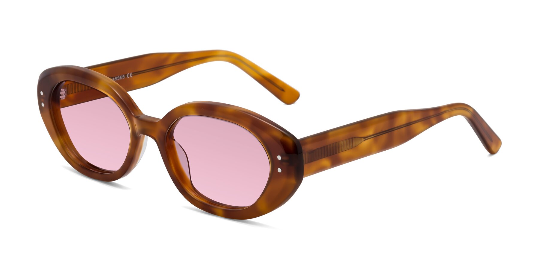 Angle of Quuen in Amber Tortoise with Light Wine Tinted Lenses