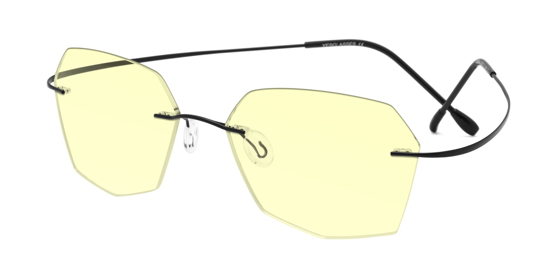 Angle of Denzel in Black with Light Yellow Tinted Lenses