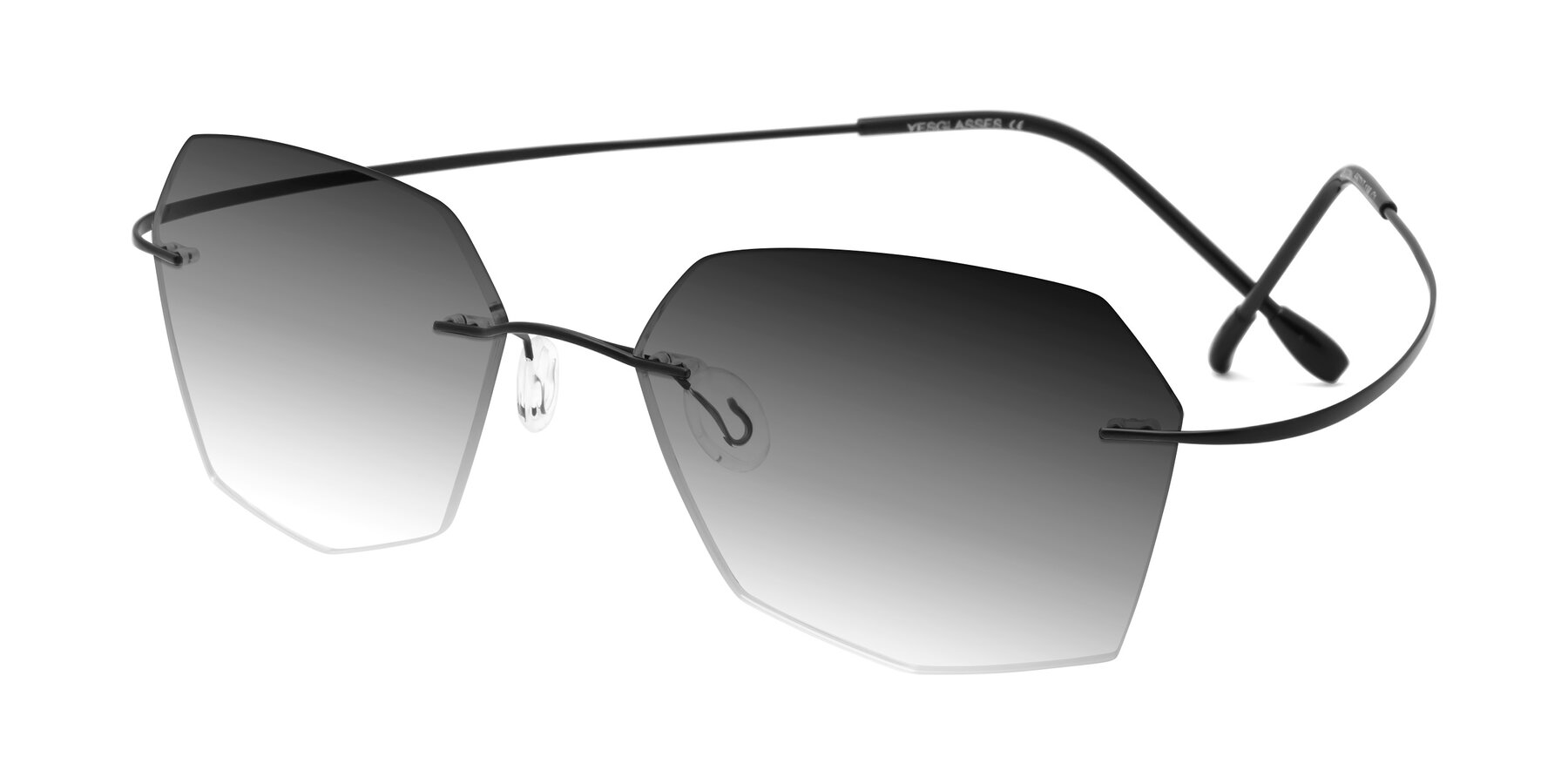 Angle of Denzel in Black with Gray Gradient Lenses