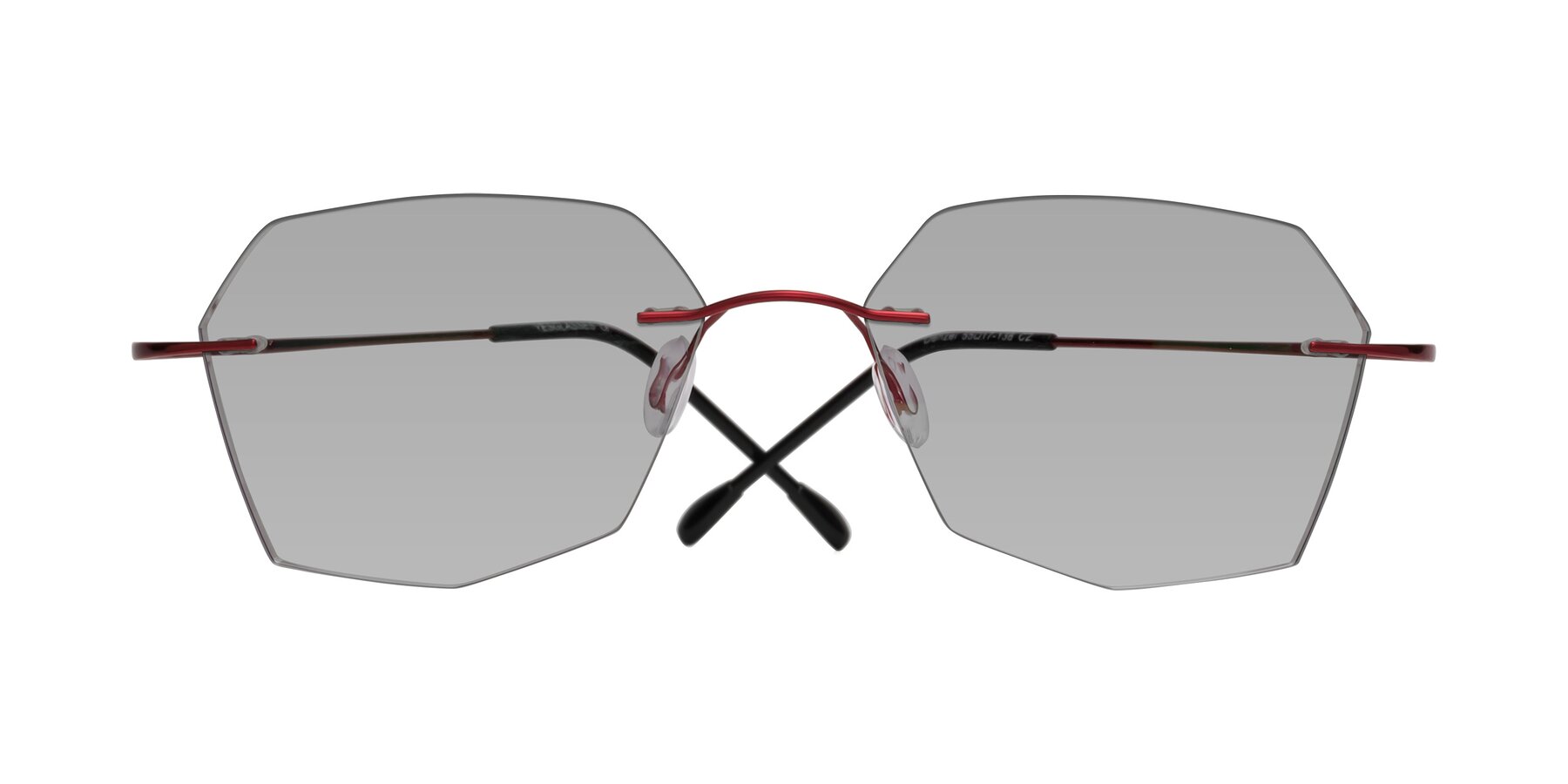 Folded Front of Denzel in Wine with Light Gray Tinted Lenses