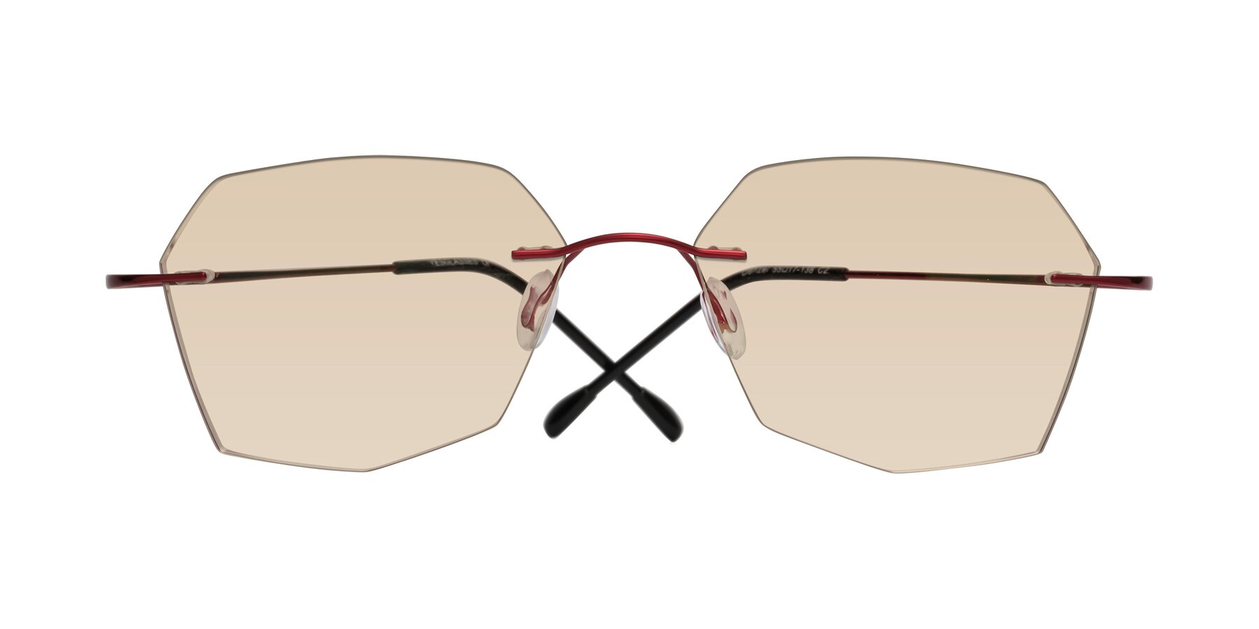 Folded Front of Denzel in Wine with Light Brown Tinted Lenses