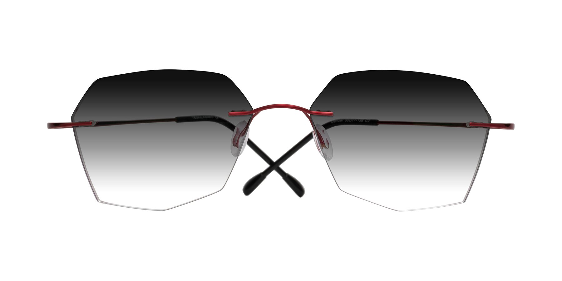 Folded Front of Denzel in Wine with Gray Gradient Lenses